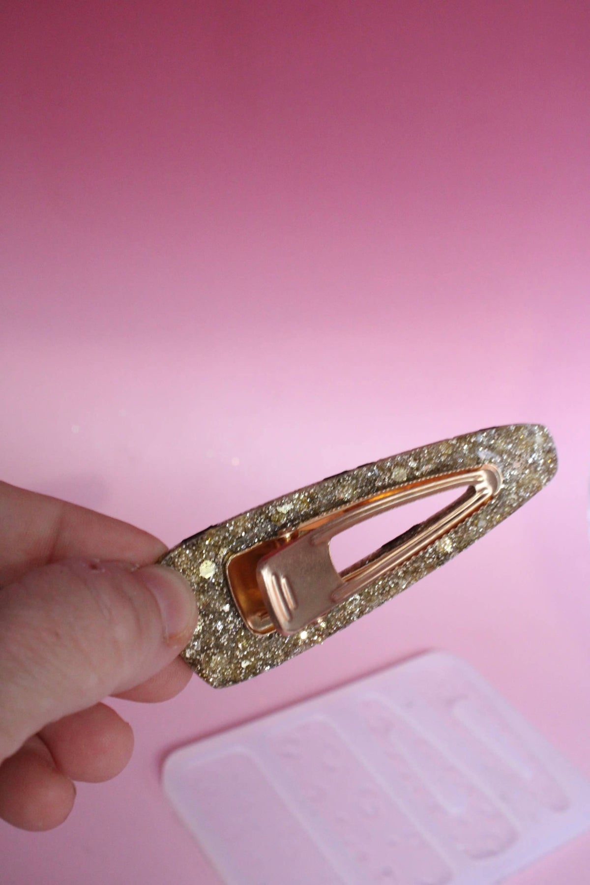 Moule silicone barrettes LEOPARD - 4 barrettes