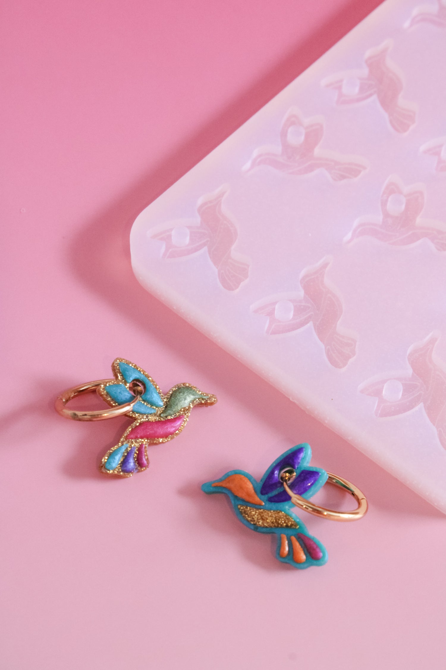 Moule silicone pampille COLIBRI - 6 paires