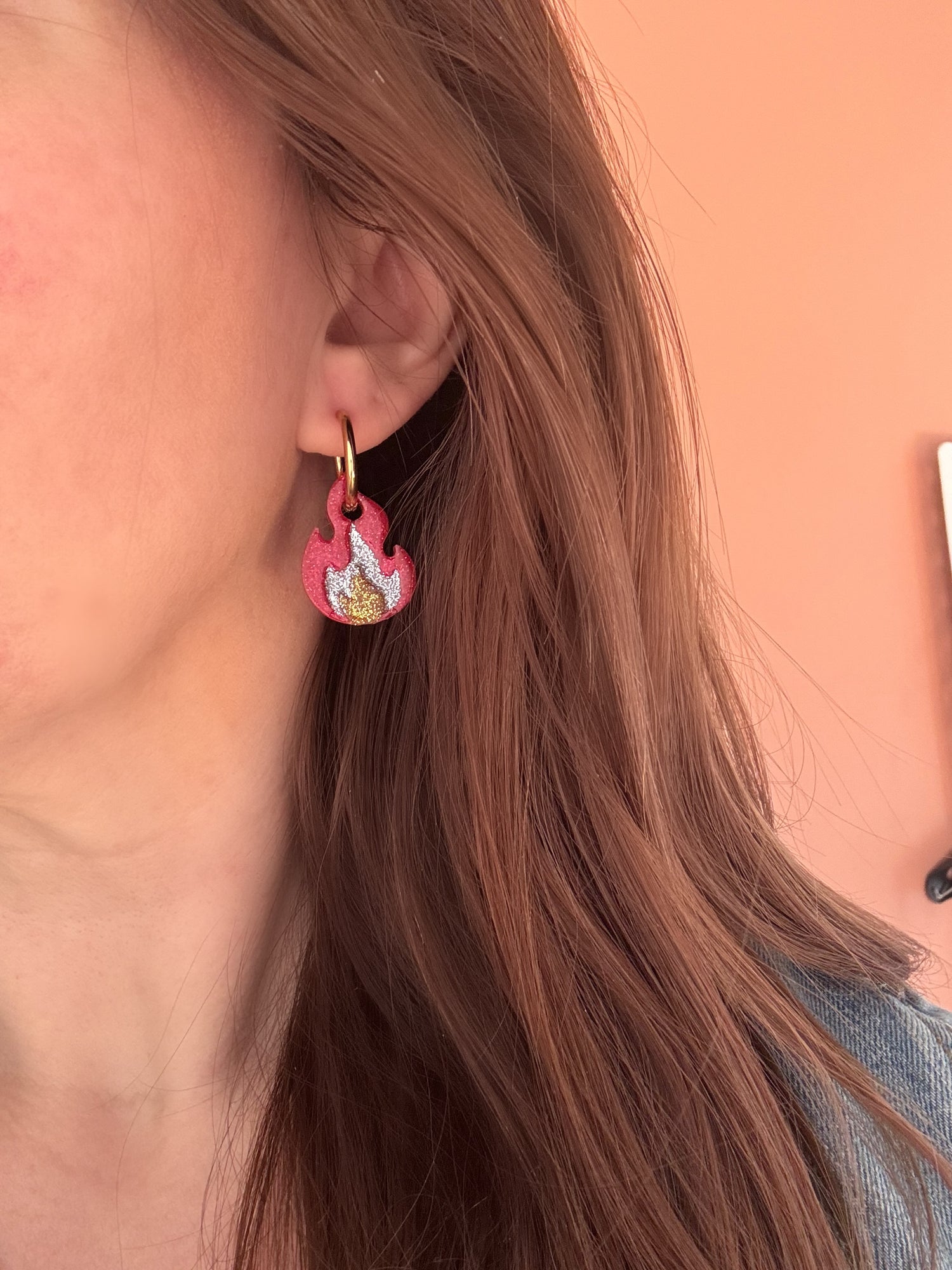 Moule silicone pampille FLAMME - 6 paires