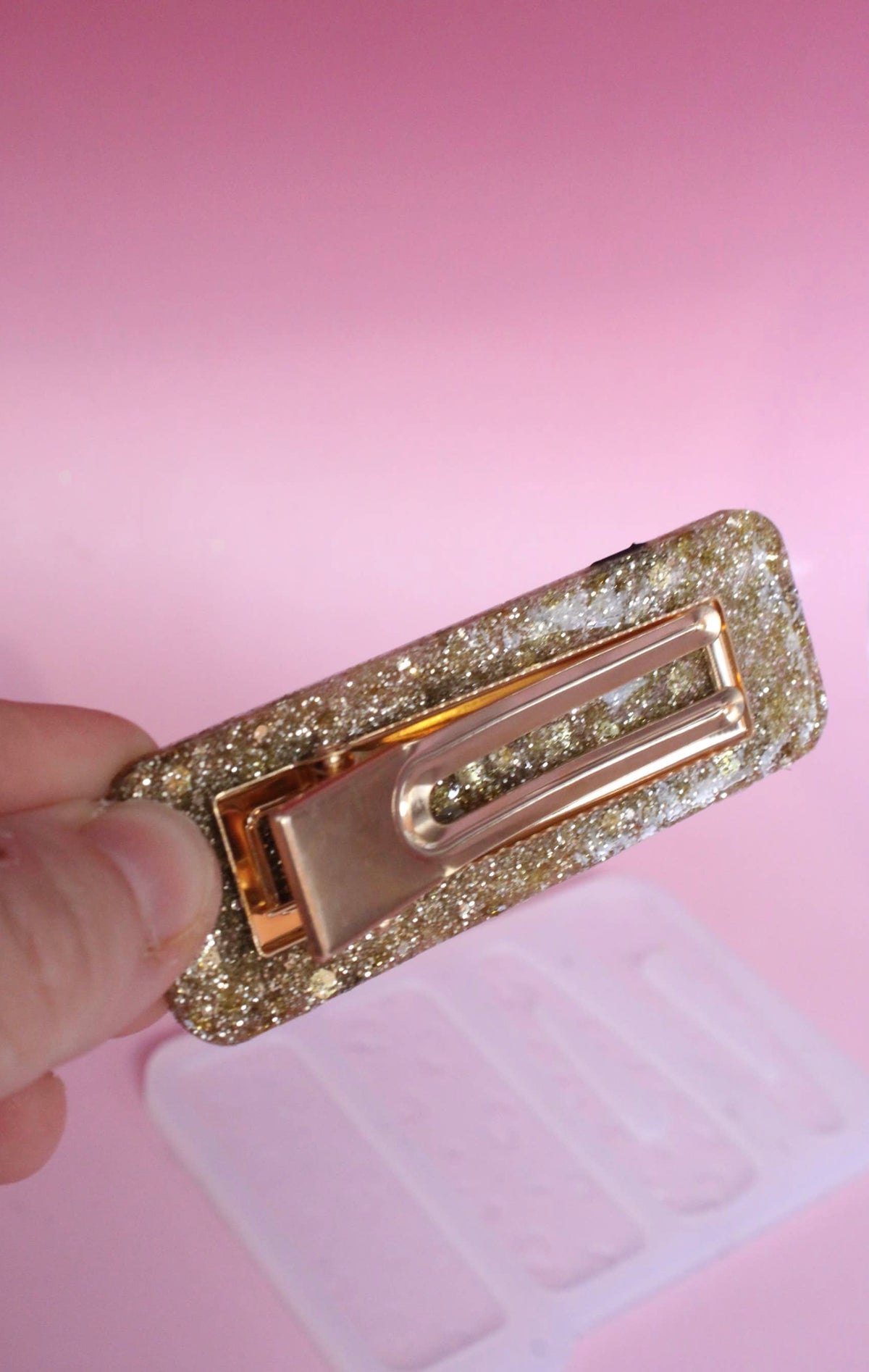 Moule silicone barrettes LEOPARD - 4 barrettes