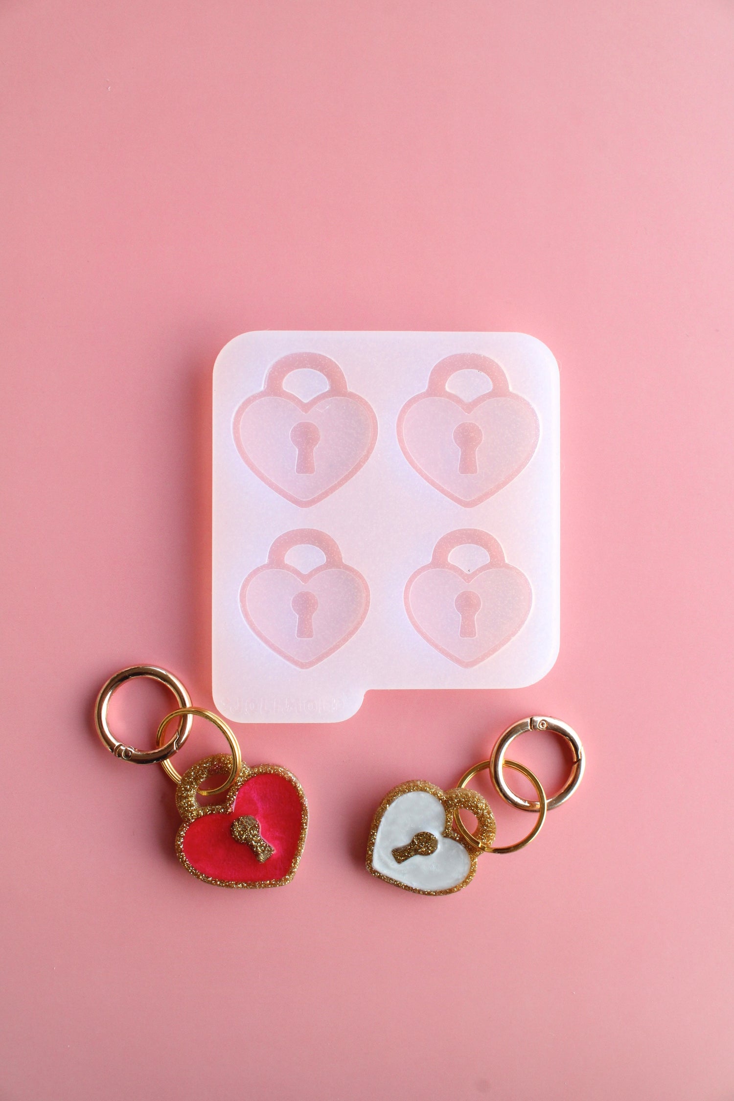 Moule silicone médaille CADENAS COEUR - 2 tailles