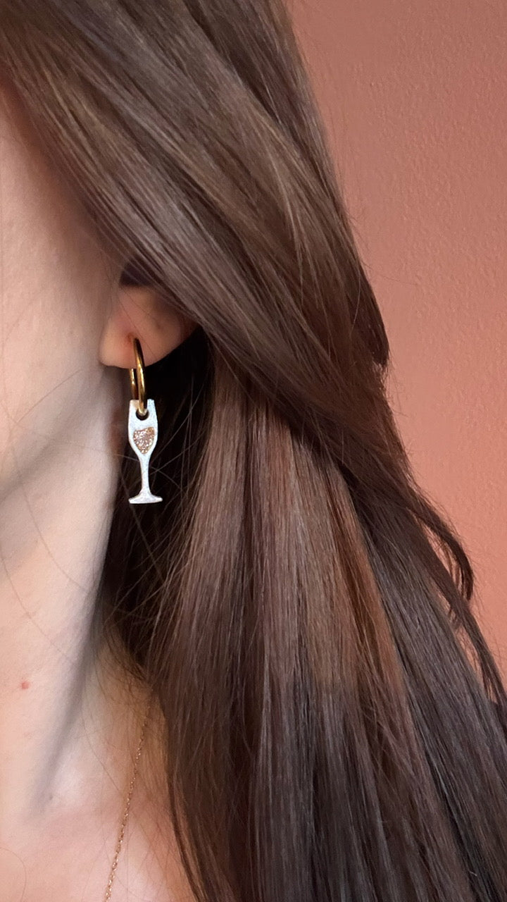 Moule silicone pampille flûte CHAMPAGNE - 6 paires