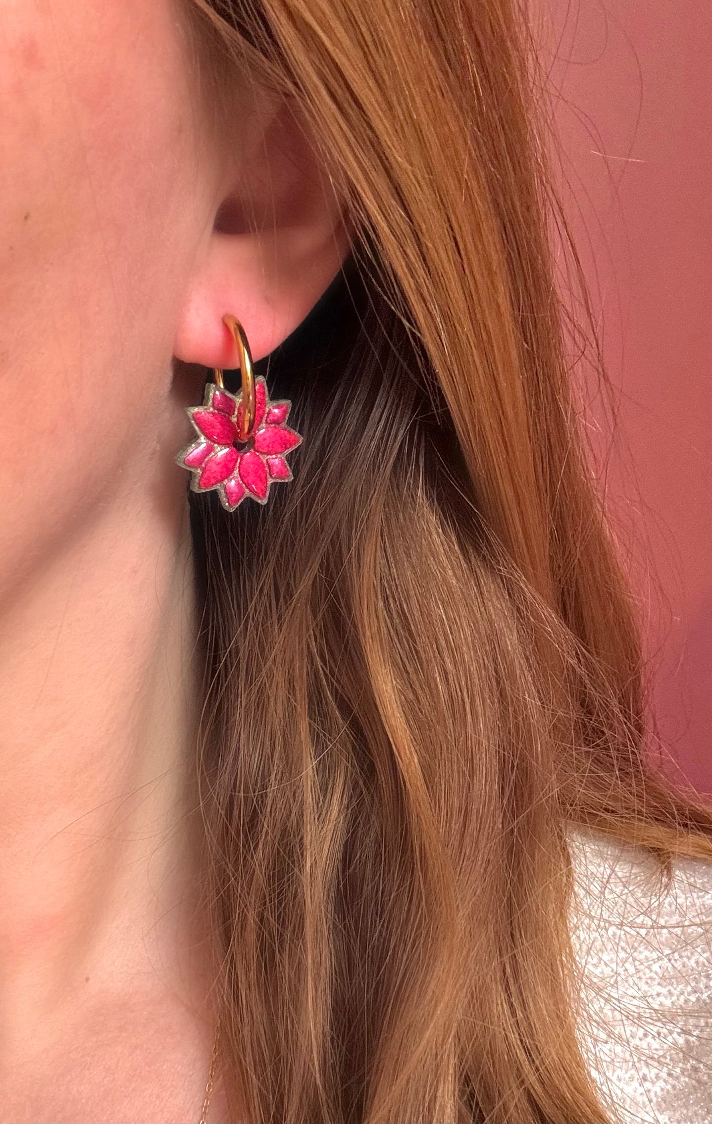 Moule silicone pampille fleur de Noel - POINSETTIA 6 paires