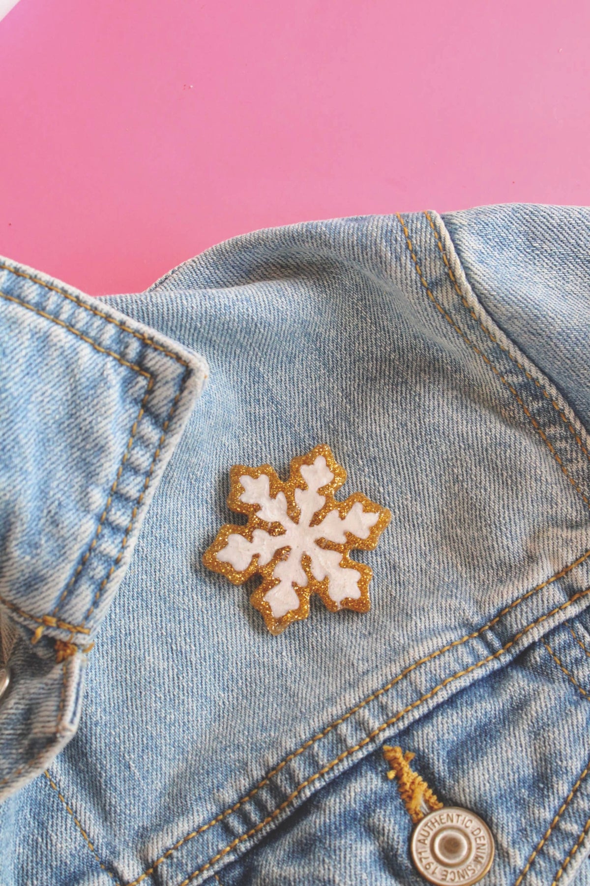 Moule silicone broche FLOCONS - 6 broches