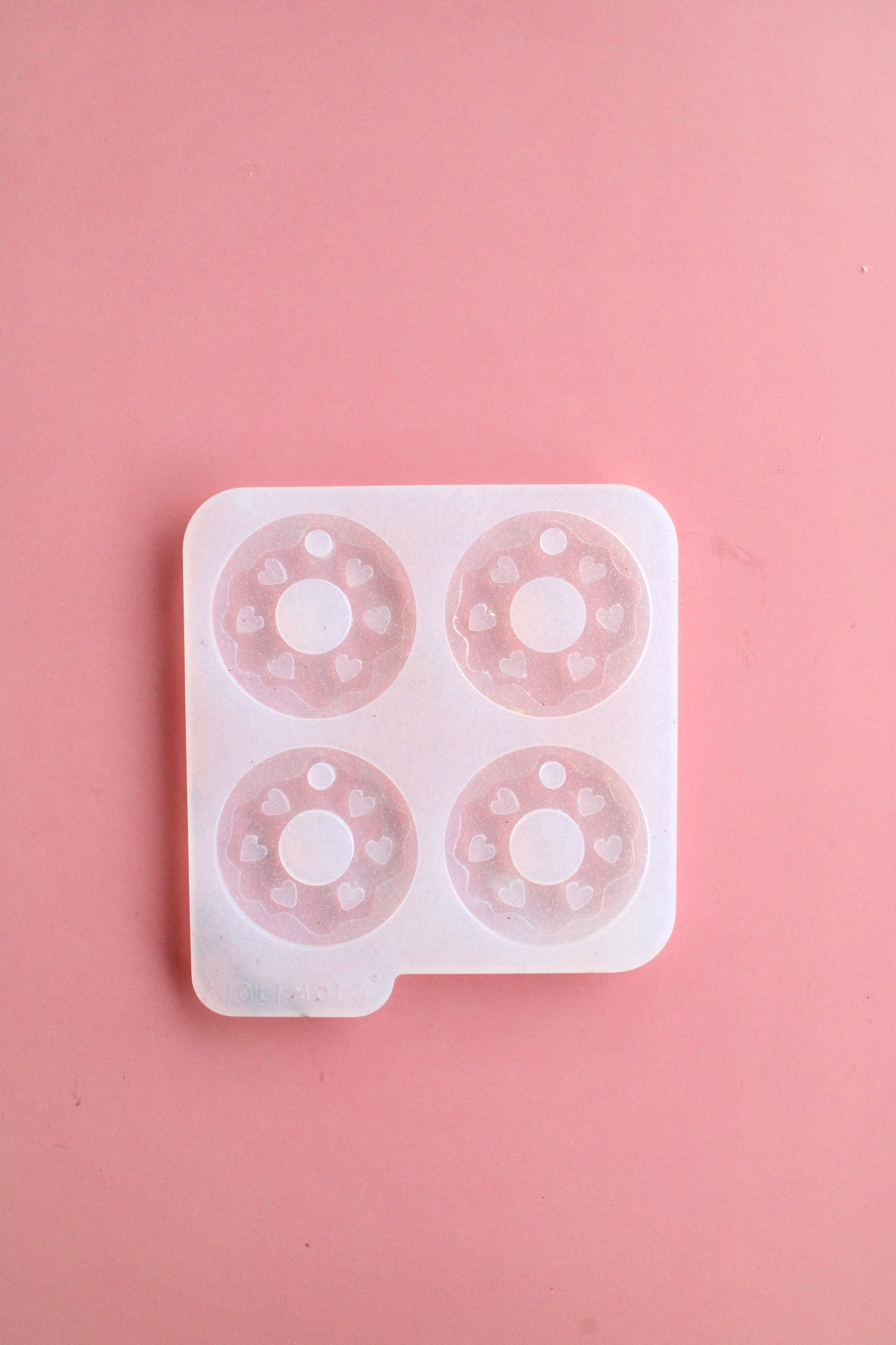 Moule silicone médaille DONUT COEUR - 4 médailles