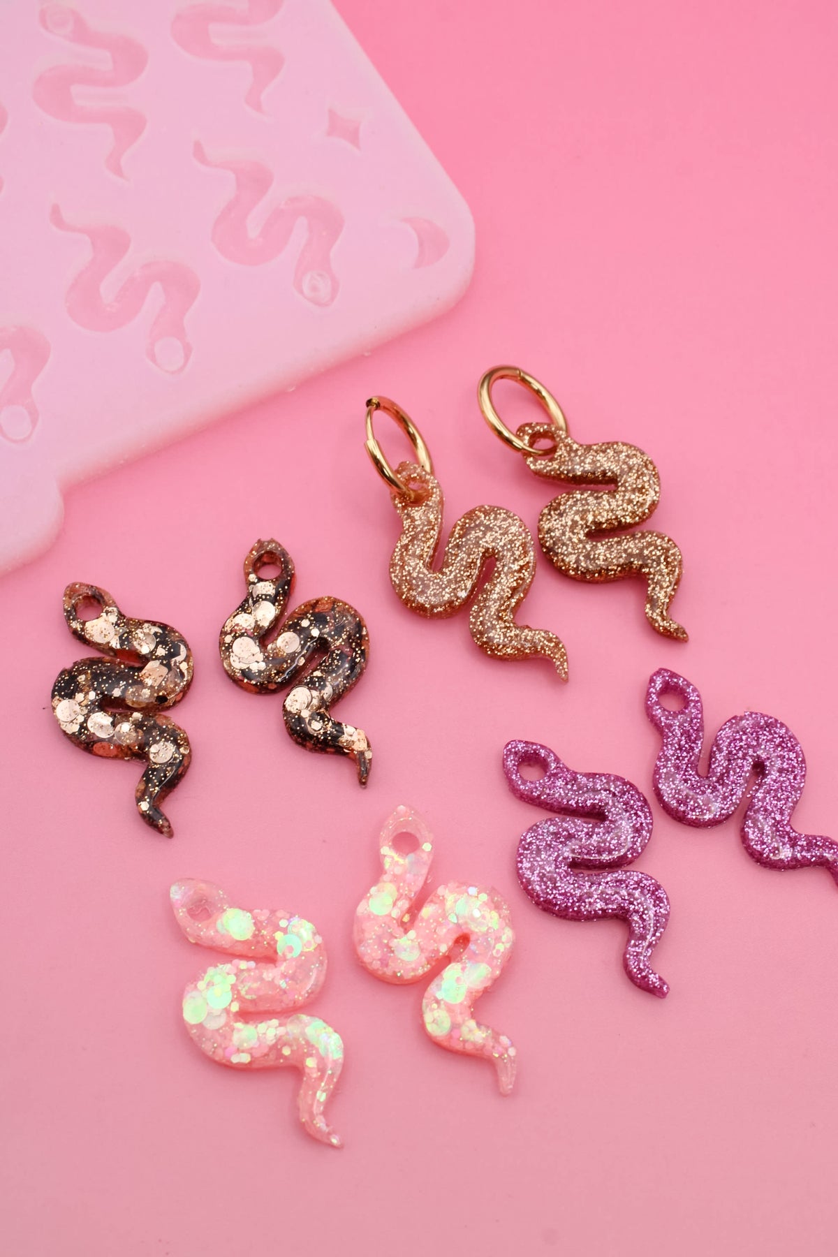 Moule silicone pampille SERPENT - 4 paires