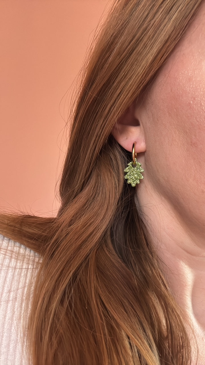 Moule silicone pampille FEUILLE DE CHENE - 6 paires