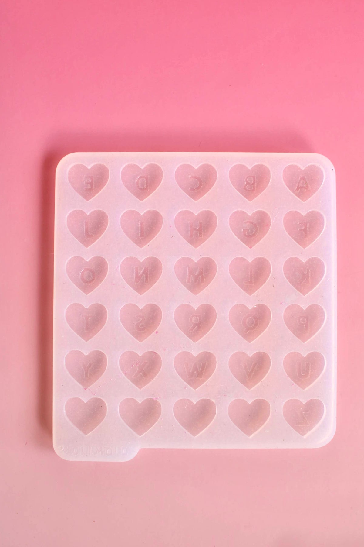 Moule silicone ALPHABET COEUR - 26 lettres