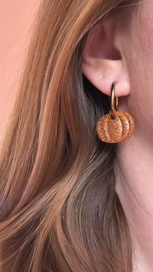 Moule silicone pampille CITROUILLE - 6 paires