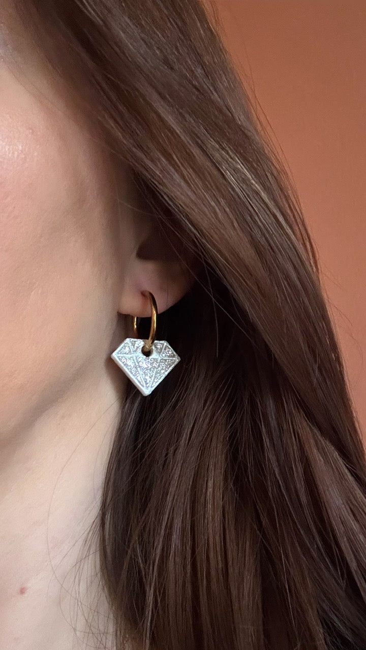 Moule silicone pampille DIAMANT - 6 paires