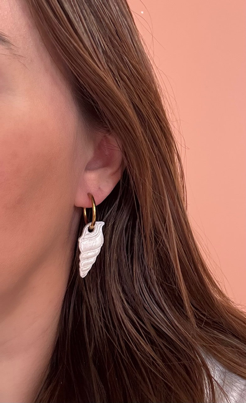 Moule silicone pampille COQUILLAGE CONQUE - 6 paires