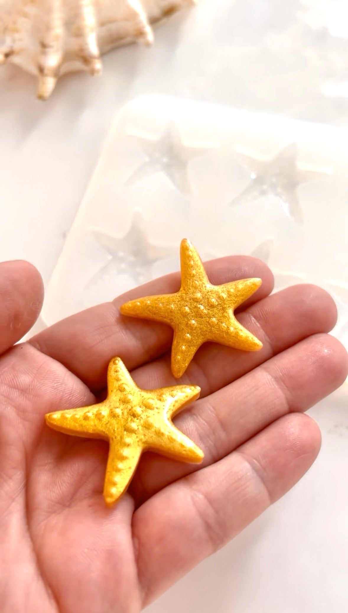 Moule silicone ETOILE DE MER - 4 paires