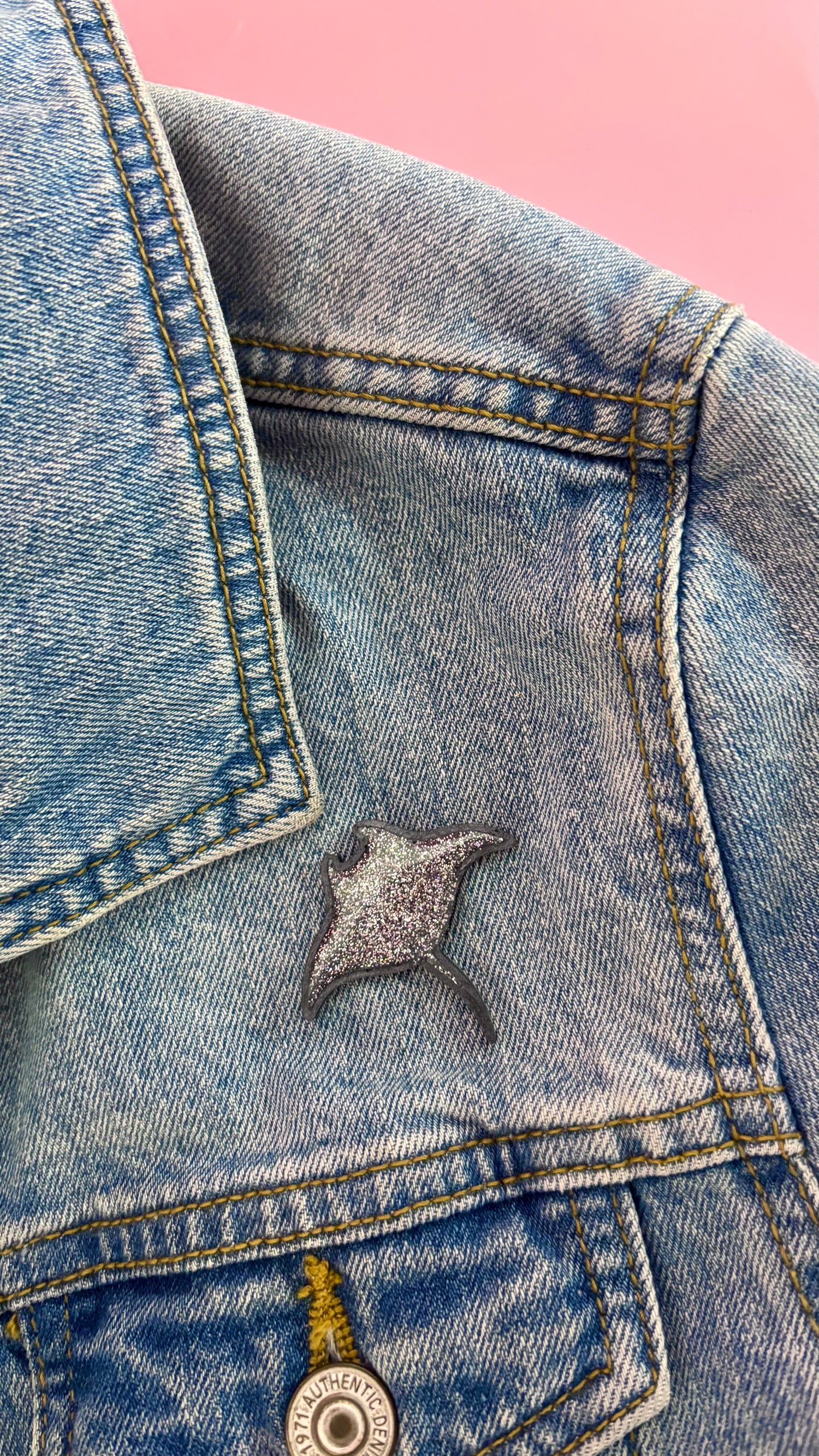 Moule silicone broche RAIE MANTA - 6 broches