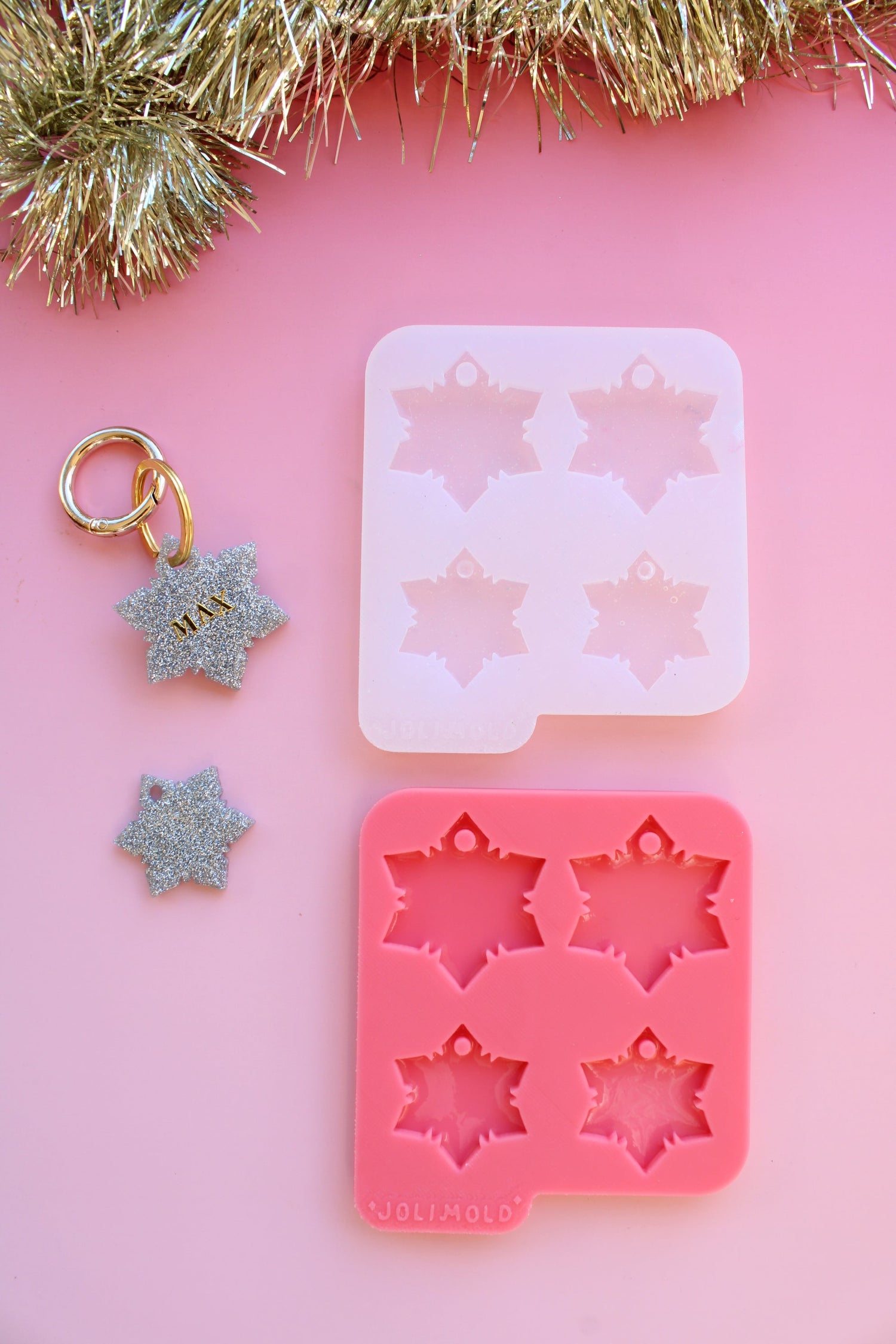 Moule silicone médaille FLOCON - 2 tailles