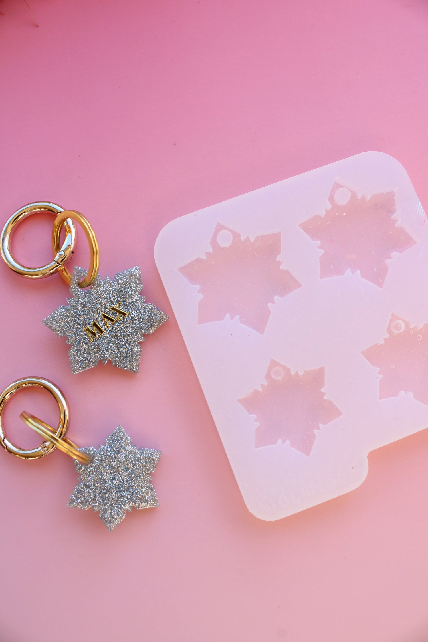 Moule silicone médaille FLOCON - 2 tailles