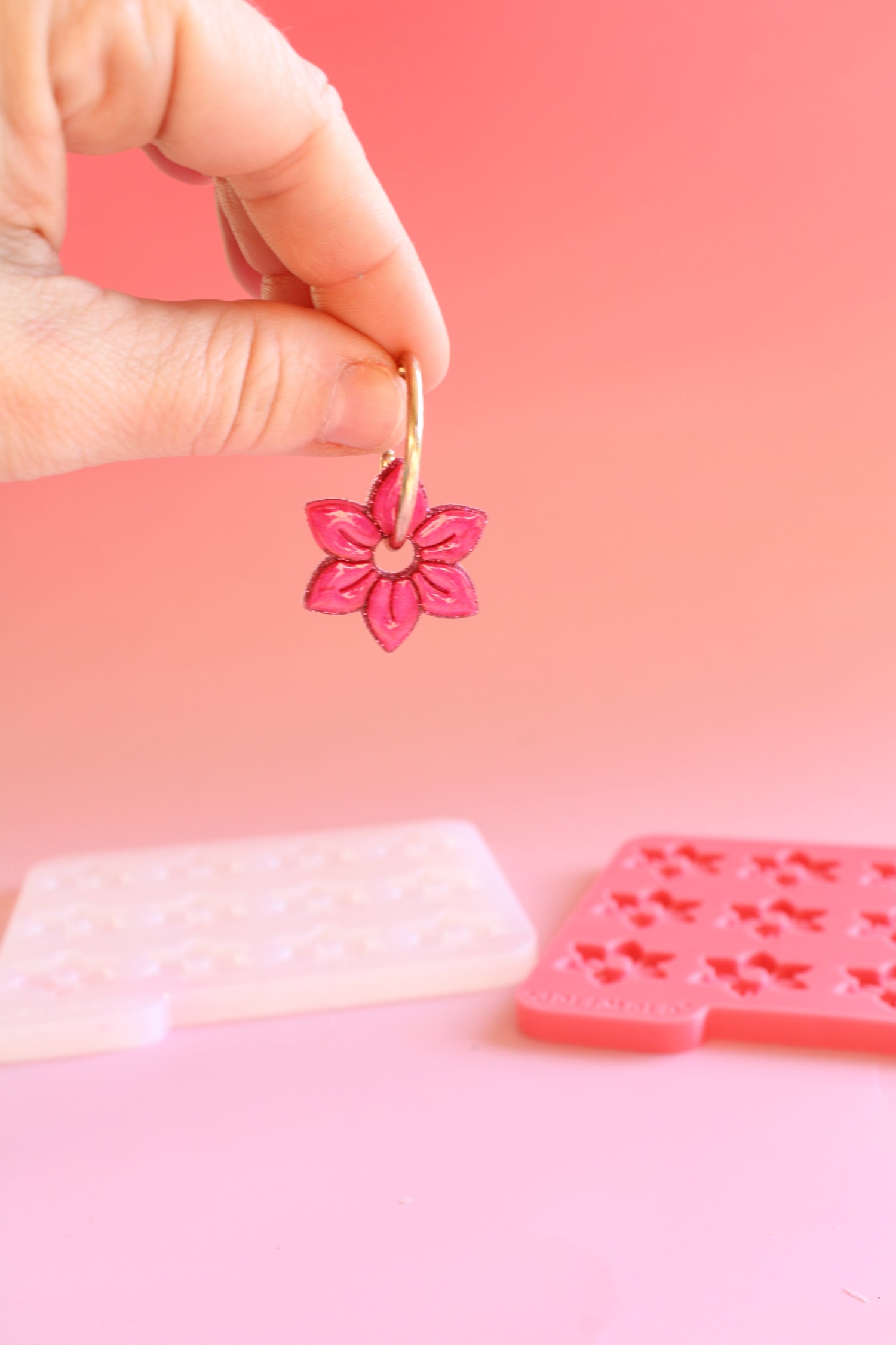 Moule silicone pampille FLEUR DE L'HIVER- 6 paires