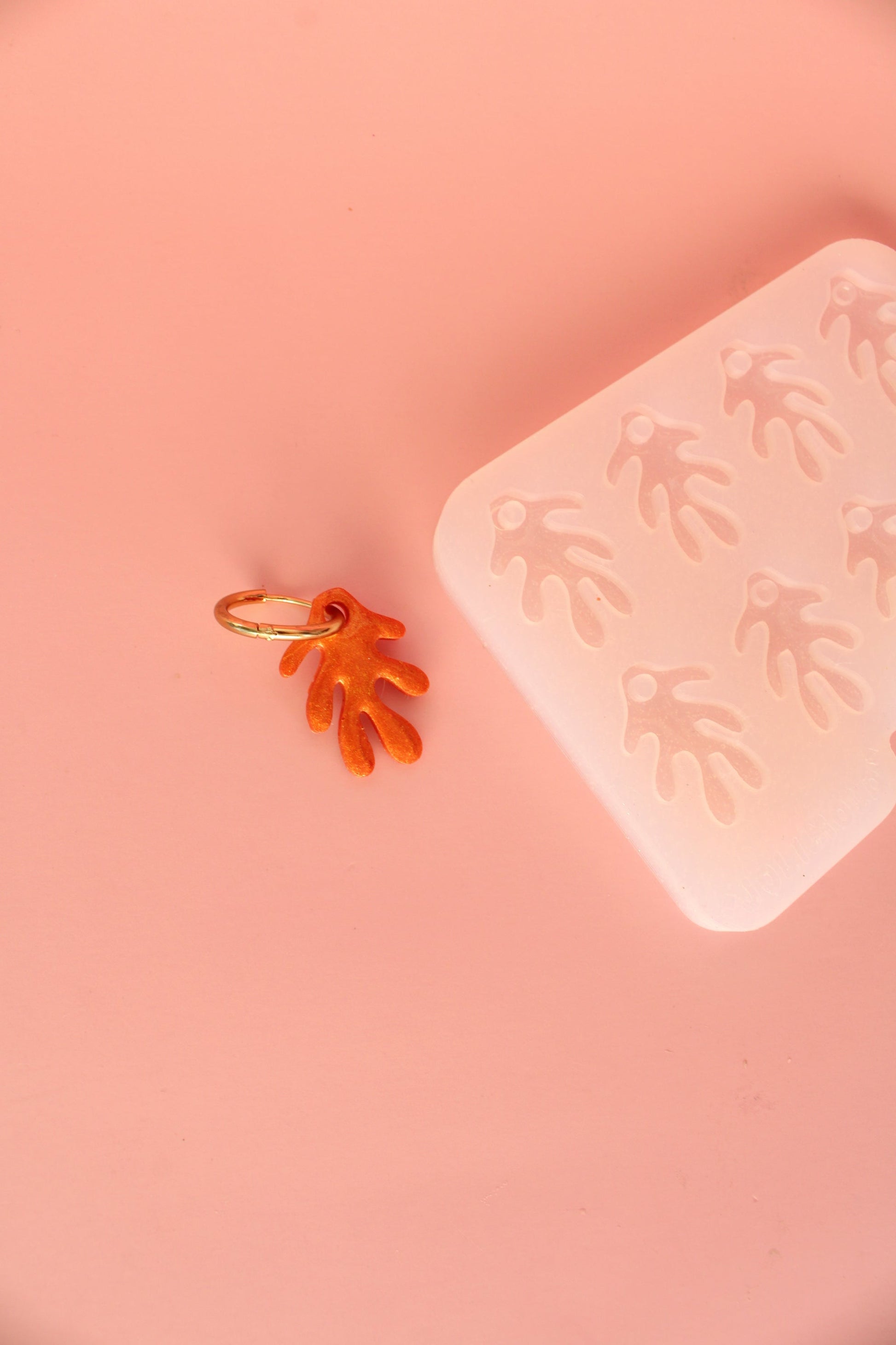 Moule silicone pampille CORAIL- 4 paires