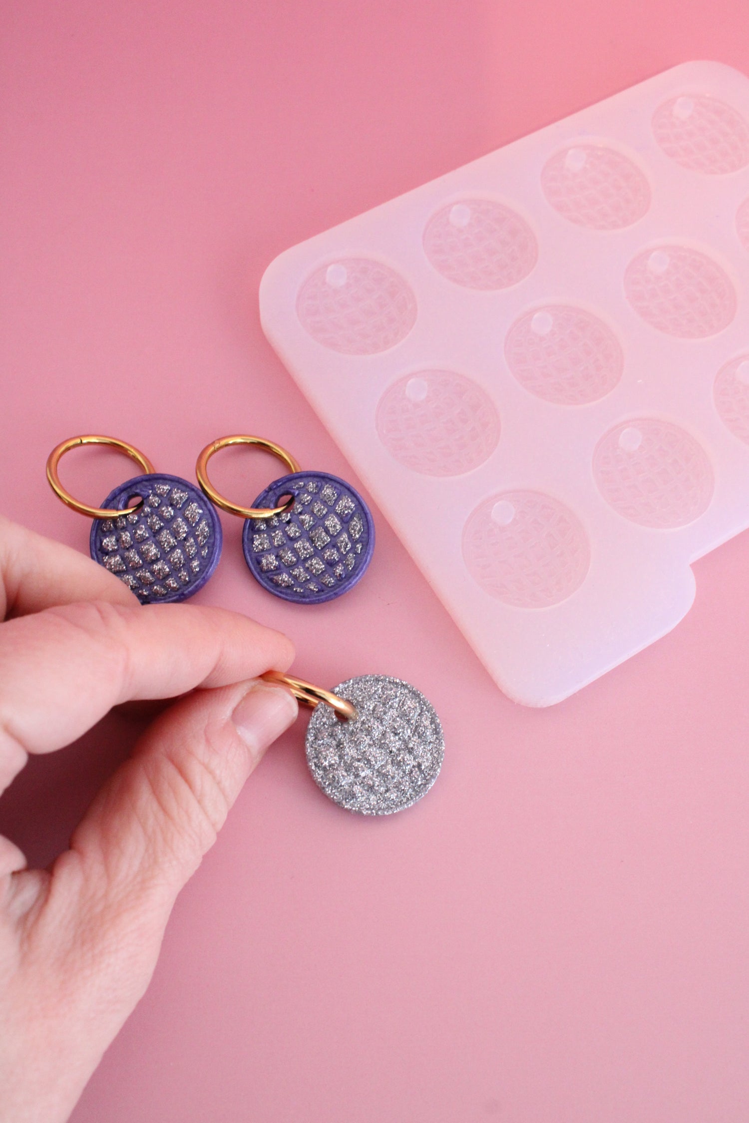 Moule silicone pampille DISCO - 6 paires