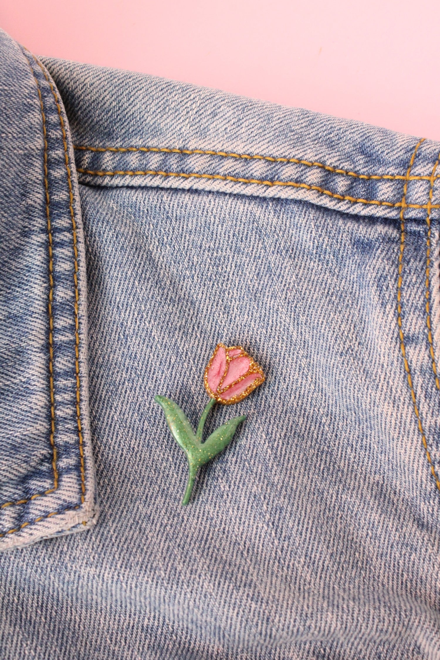 Moule silicone broche TULIPE - 6 broches