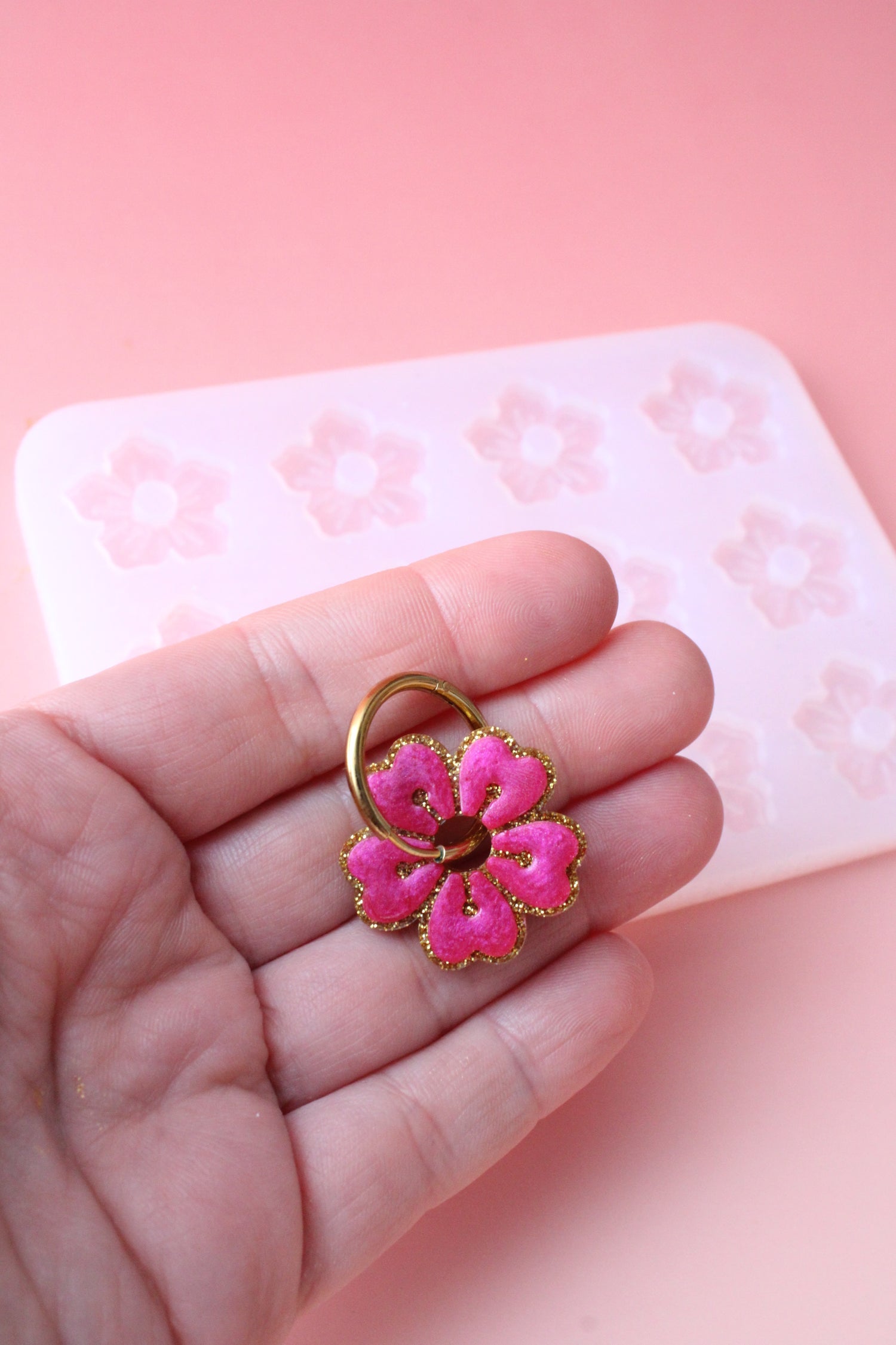 Moule silicone pampille FLEUR DE CERISIER - 6 paires