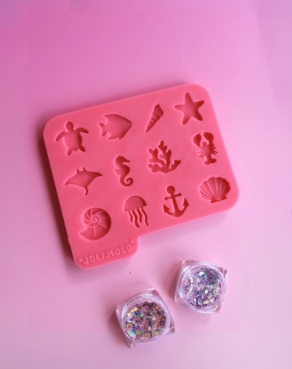 Moule silicone breloques MER & COQUILLAGES - 12 formes