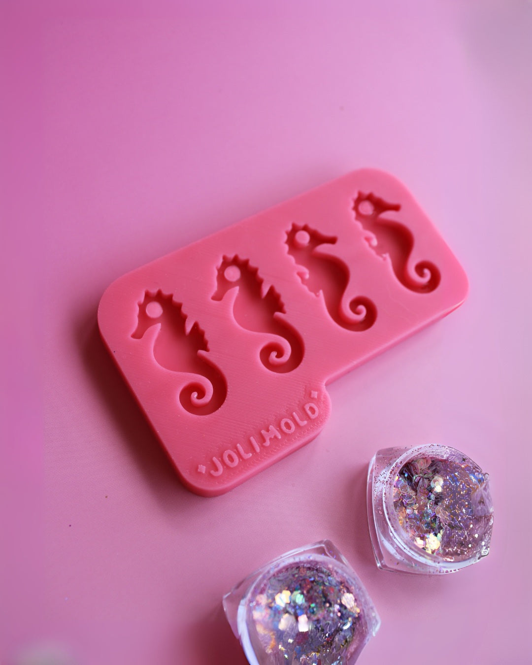 Moule silicone pampille HIPPOCAMPE - 4 formes