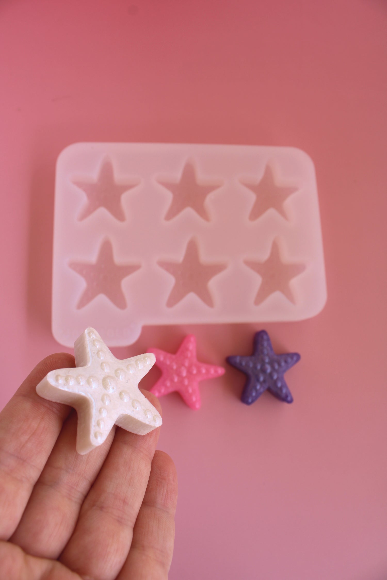Moule silicone épais ETOILES DE MER - 6 formes