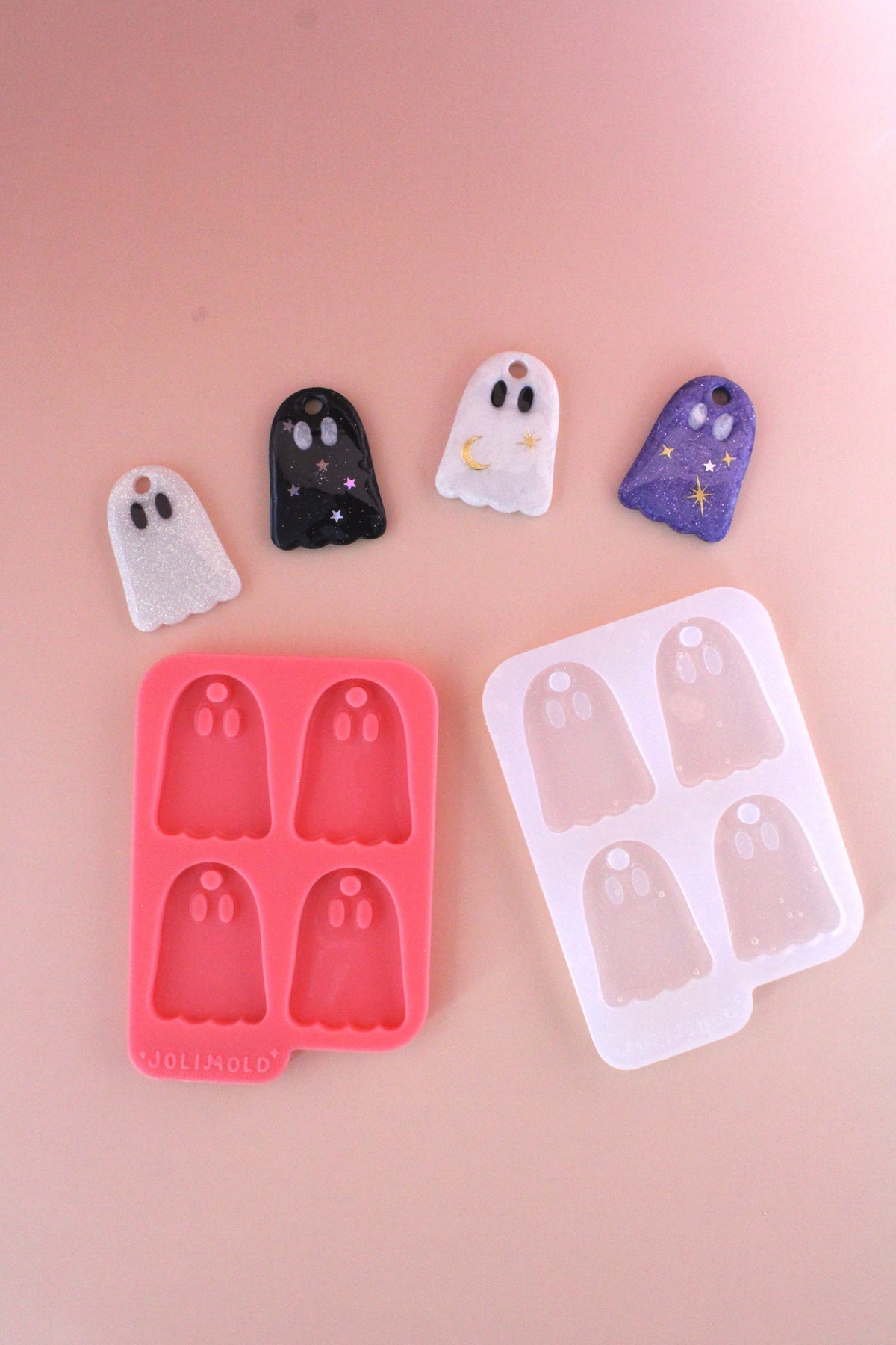 Ghost medal silicone mold - 4 shapes
