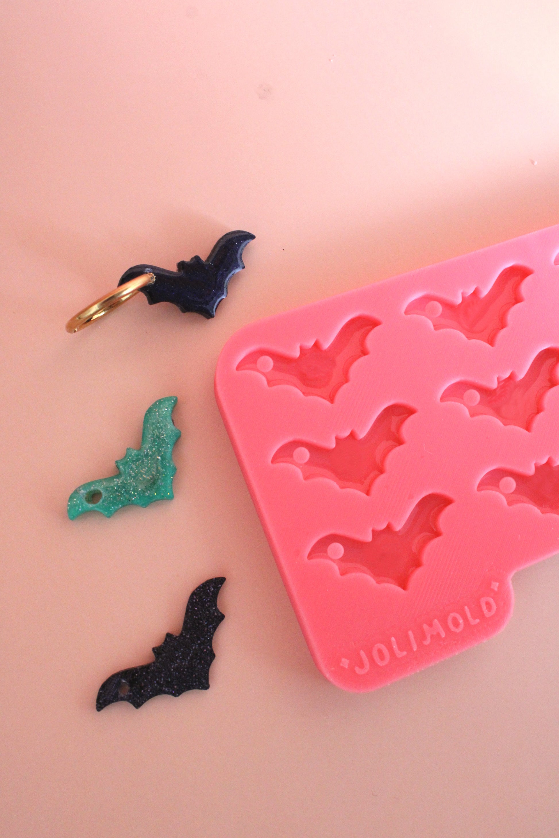 Moule silicone pampille CHAUVE-SOURIS - 6 paires