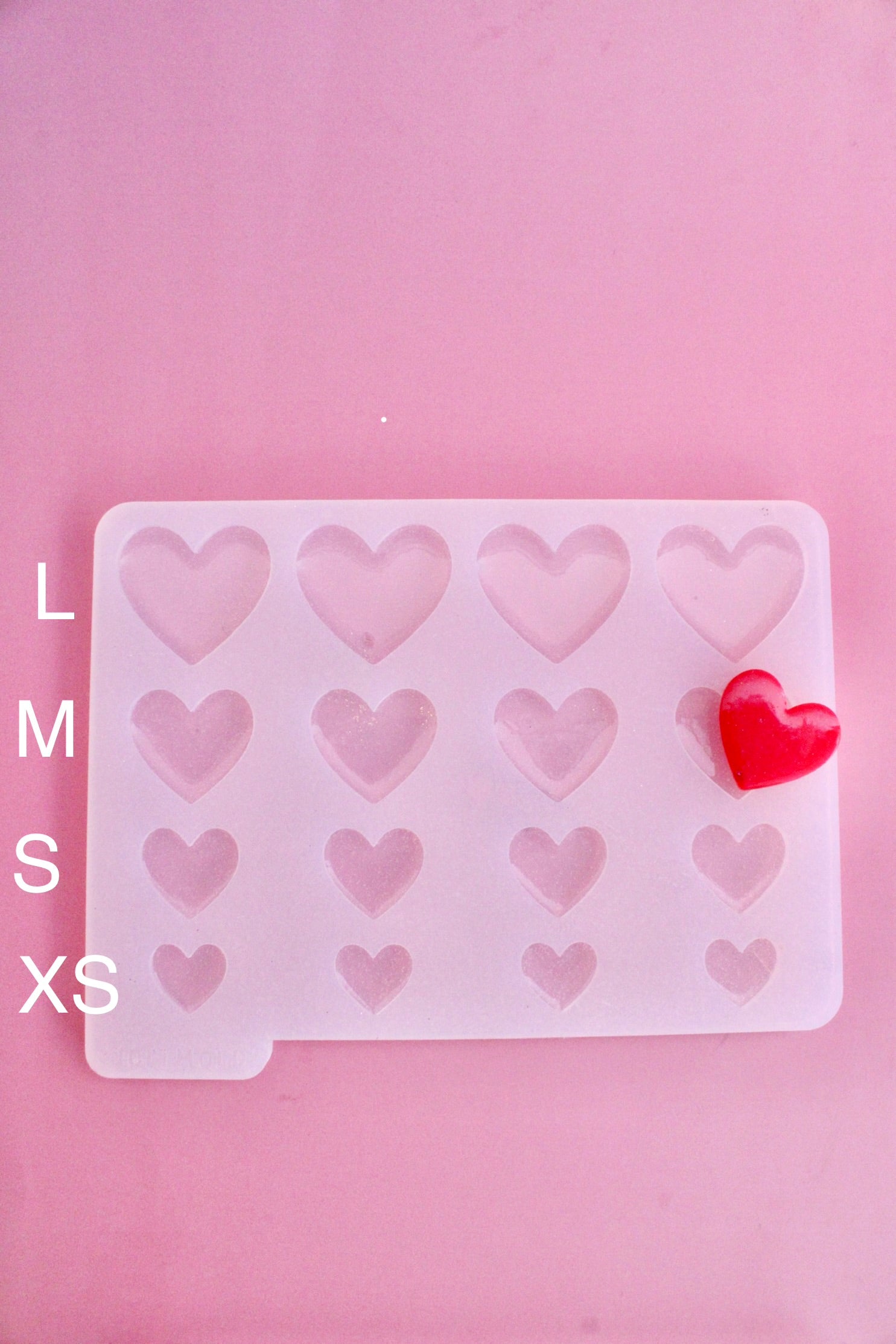 Moule silicone 16 COEURS - sans trou