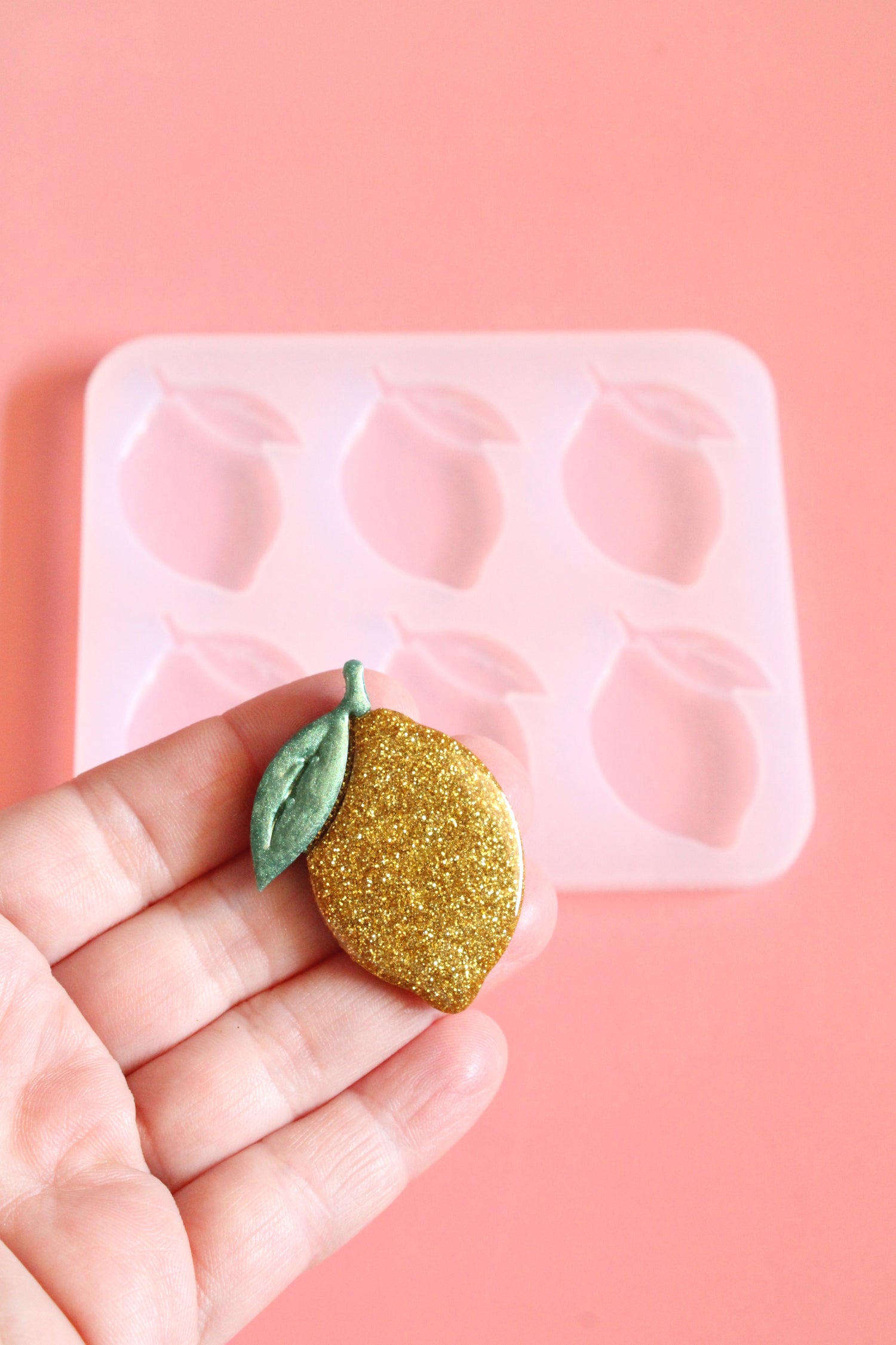 Moule silicone broche CITRON - 6 broches