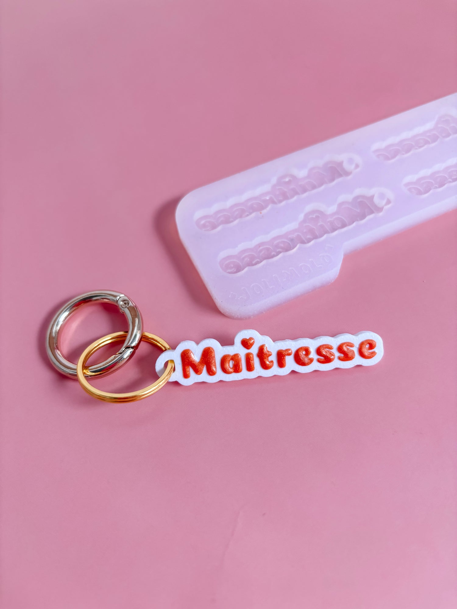 Moule silicone porte-clés MAITRESSE - 4 pièces