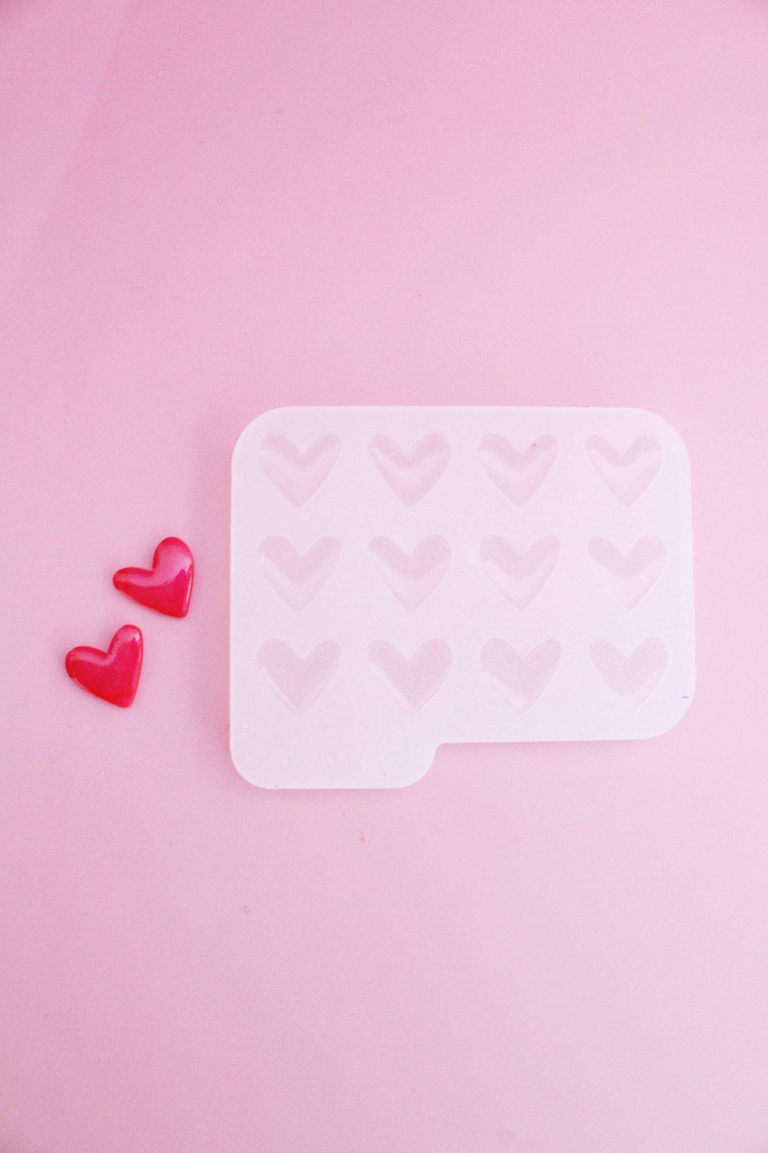 Moule silicone puces COEUR - 6 paires