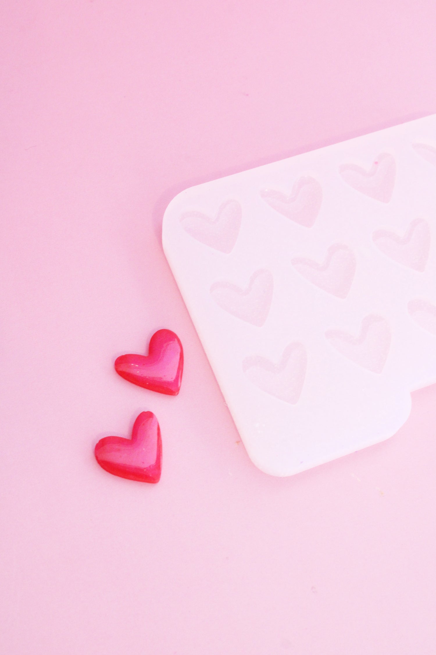 Moule silicone puces COEUR - 6 paires