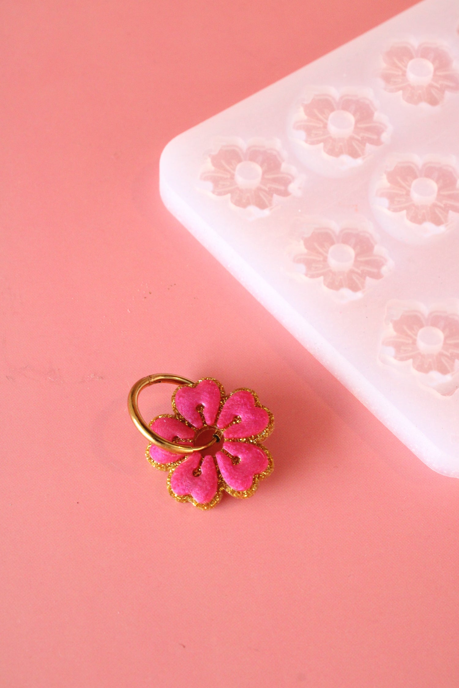 Moule silicone pampille FLEUR DE CERISIER - 6 paires