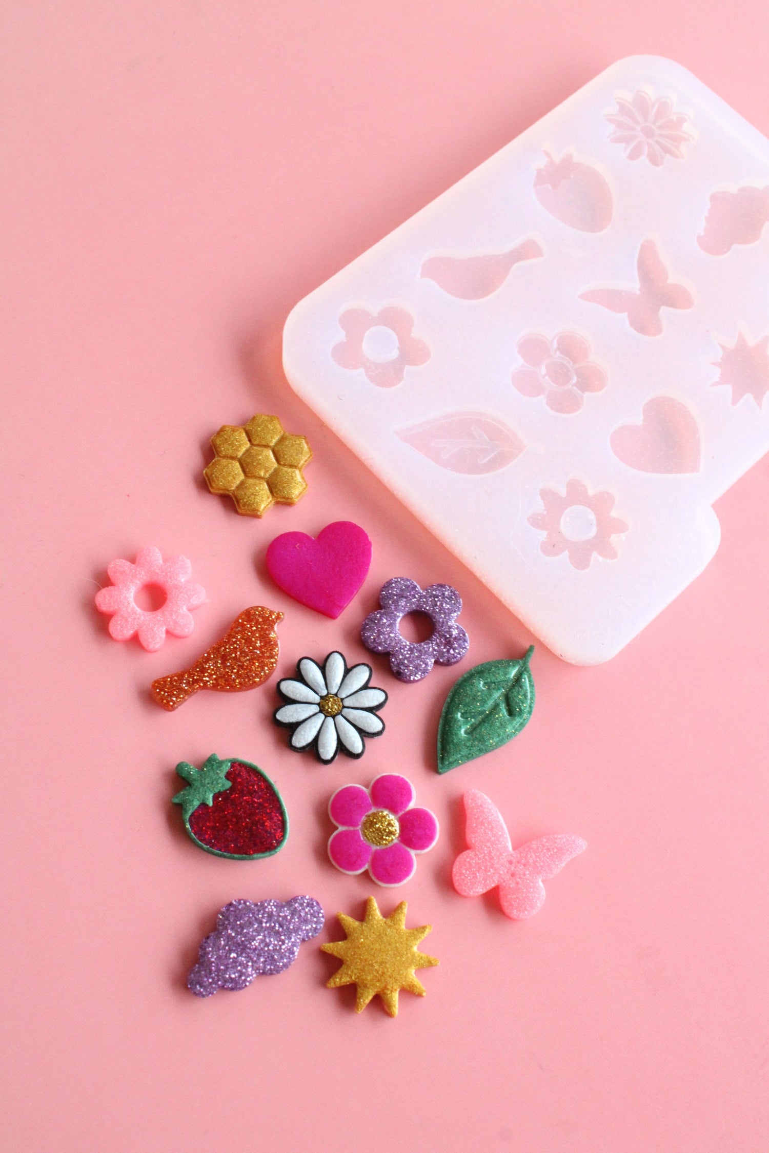 Moule silicone charms breloques PRINTEMPS - 12 formes