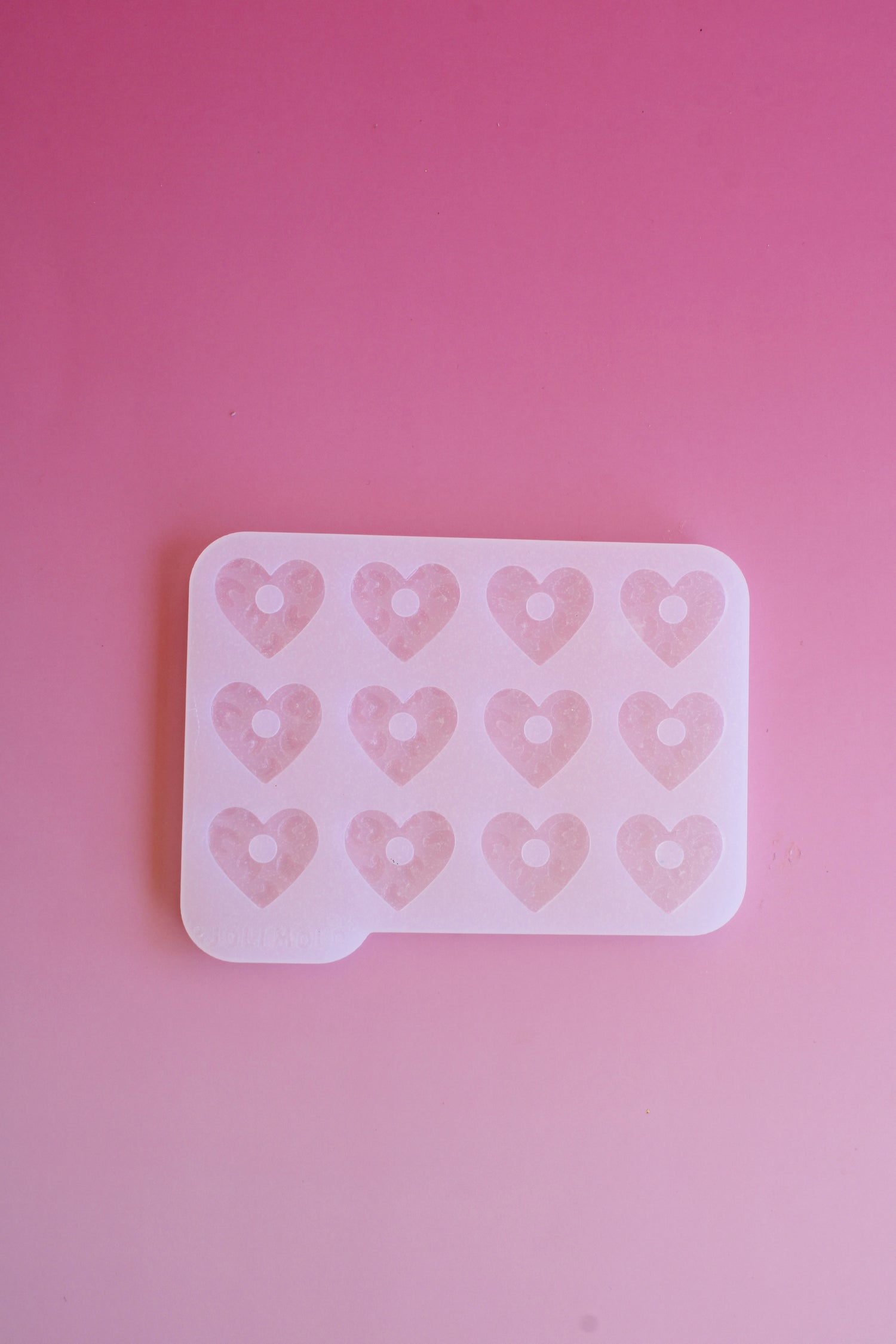 Moule silicone pampille COEUR LEOPARD - 6 paires