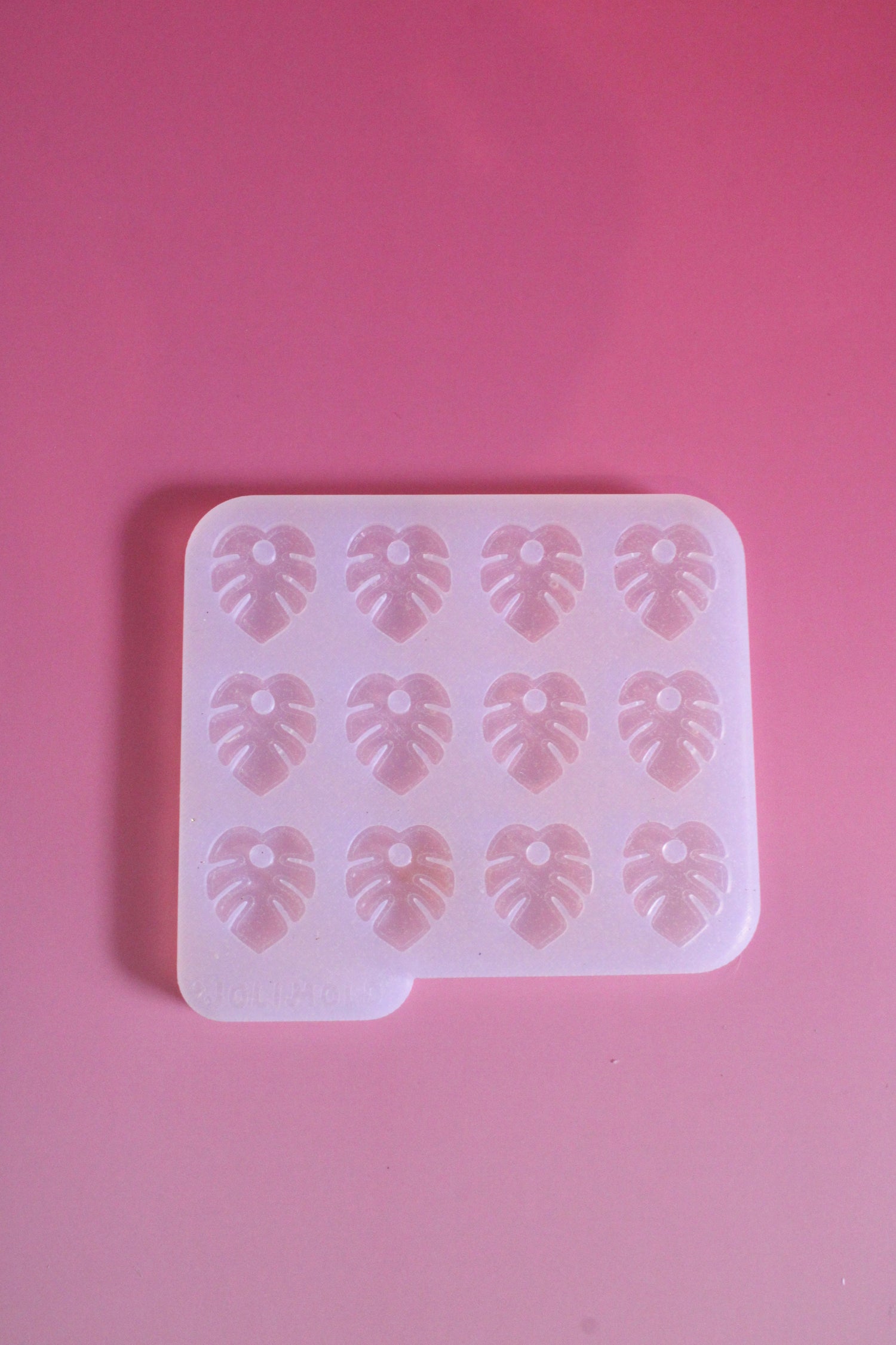 Moule silicone pampille FEUILLE MONSTERA - 6 paires