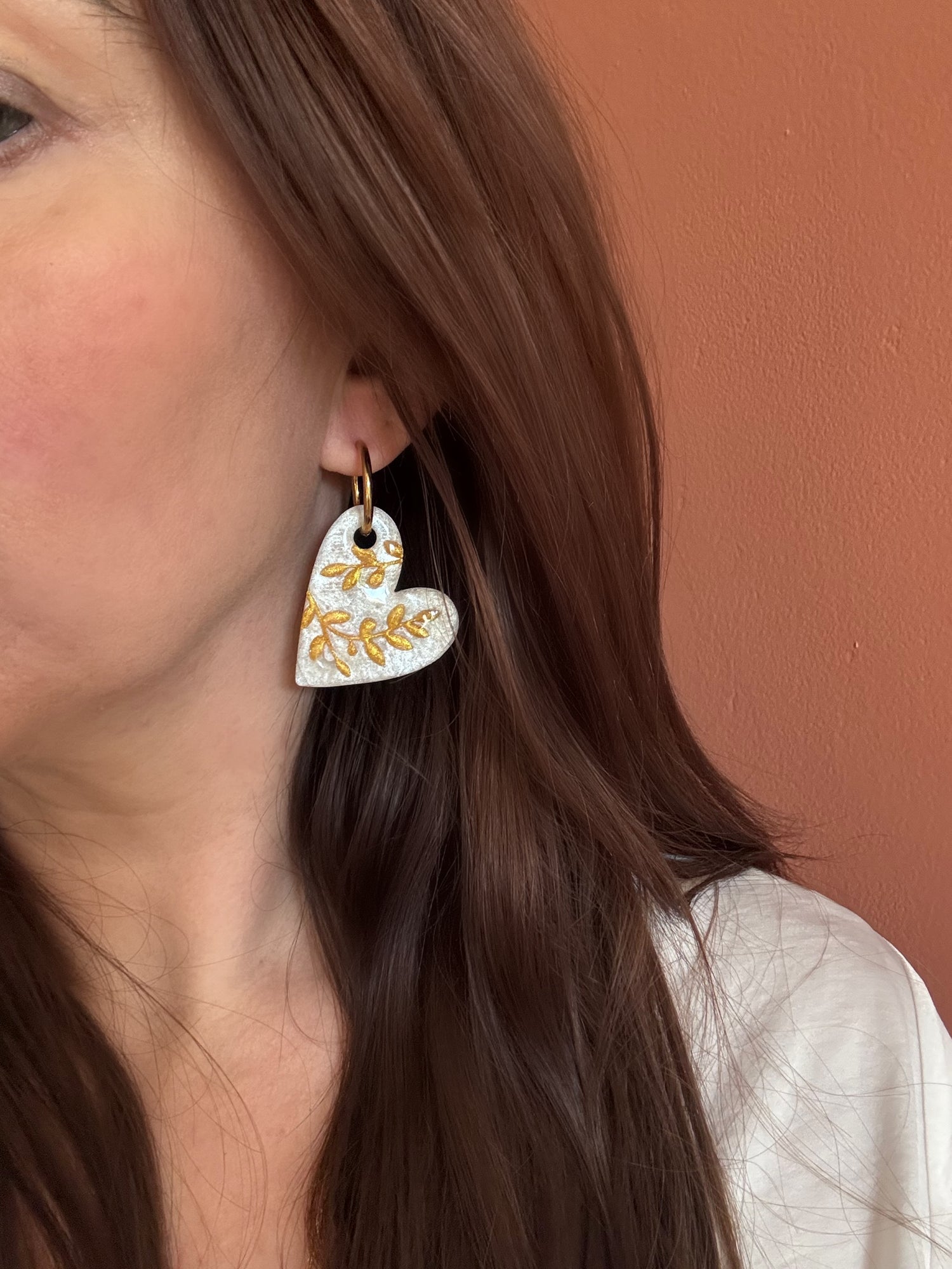 Moule silicone pampille COEUR ASYMETRIQUE- 6 paires