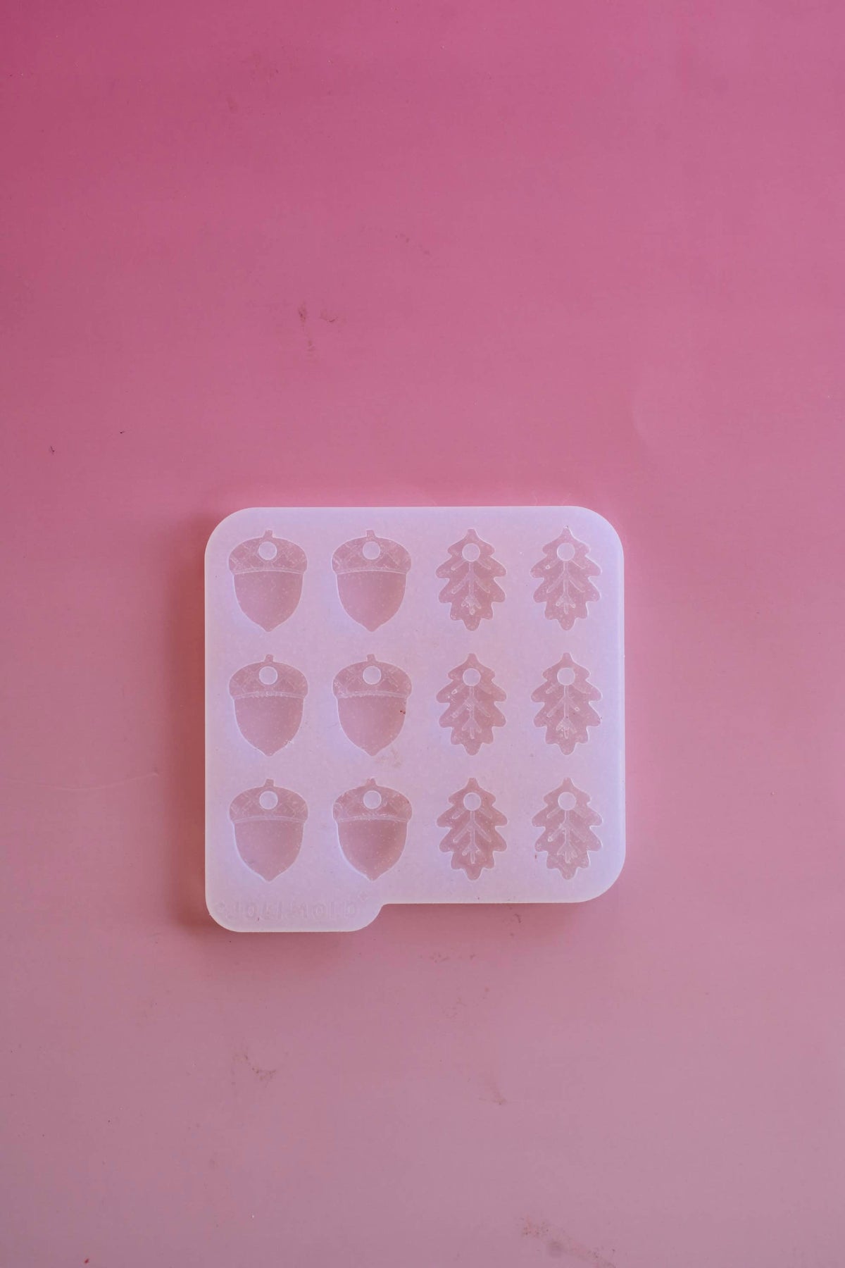 Moule silicone pampille DUO CHENE - 6 paires