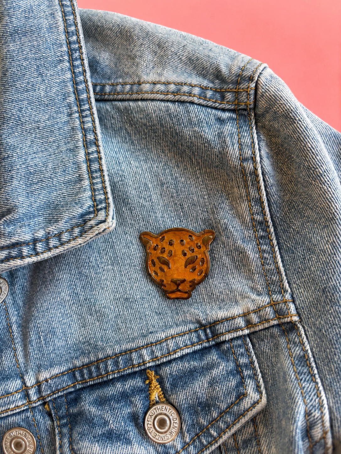Moule silicone broche LEOPARD - 6 broches