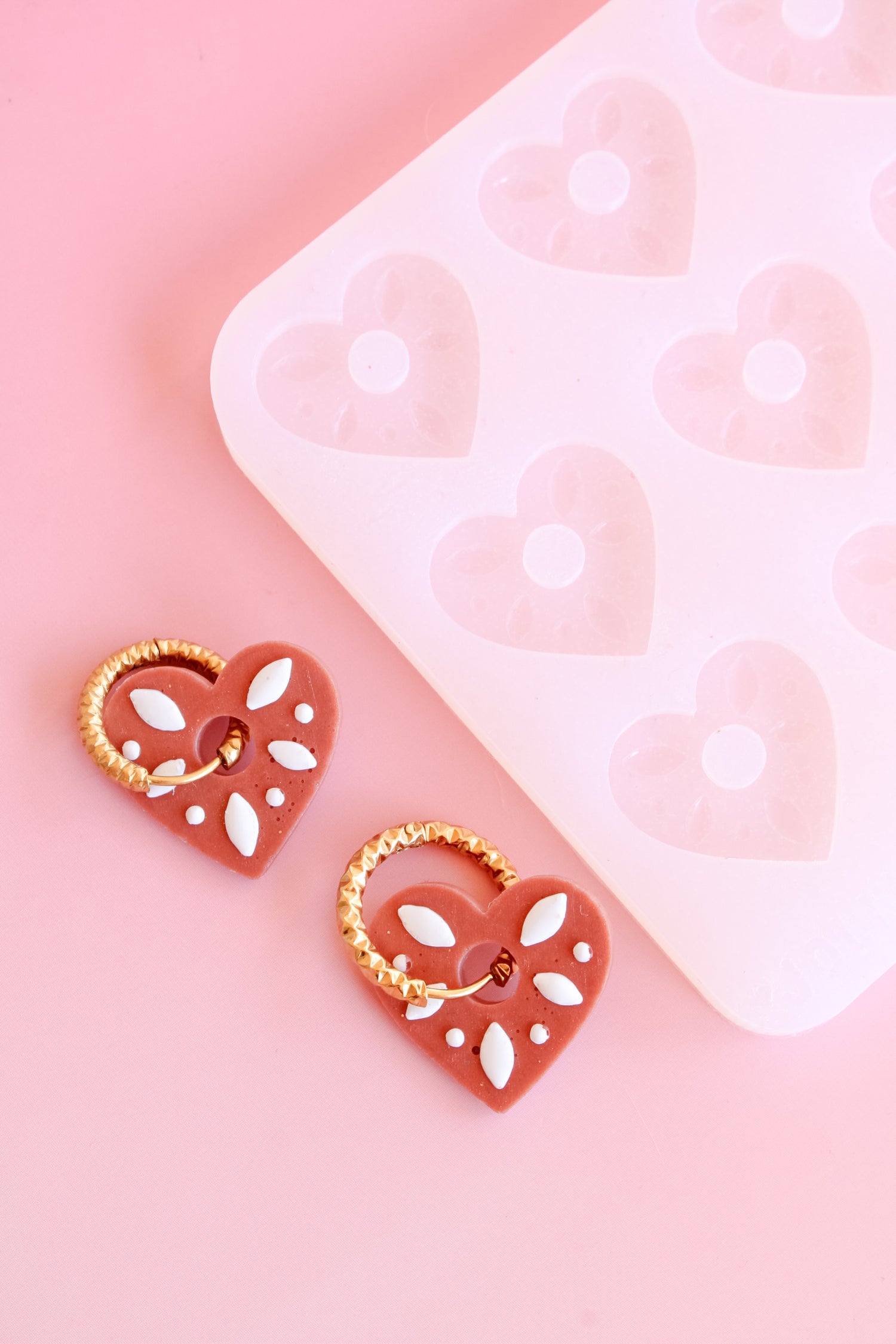Moule silicone pampille COEUR NOMADE - 6 paires