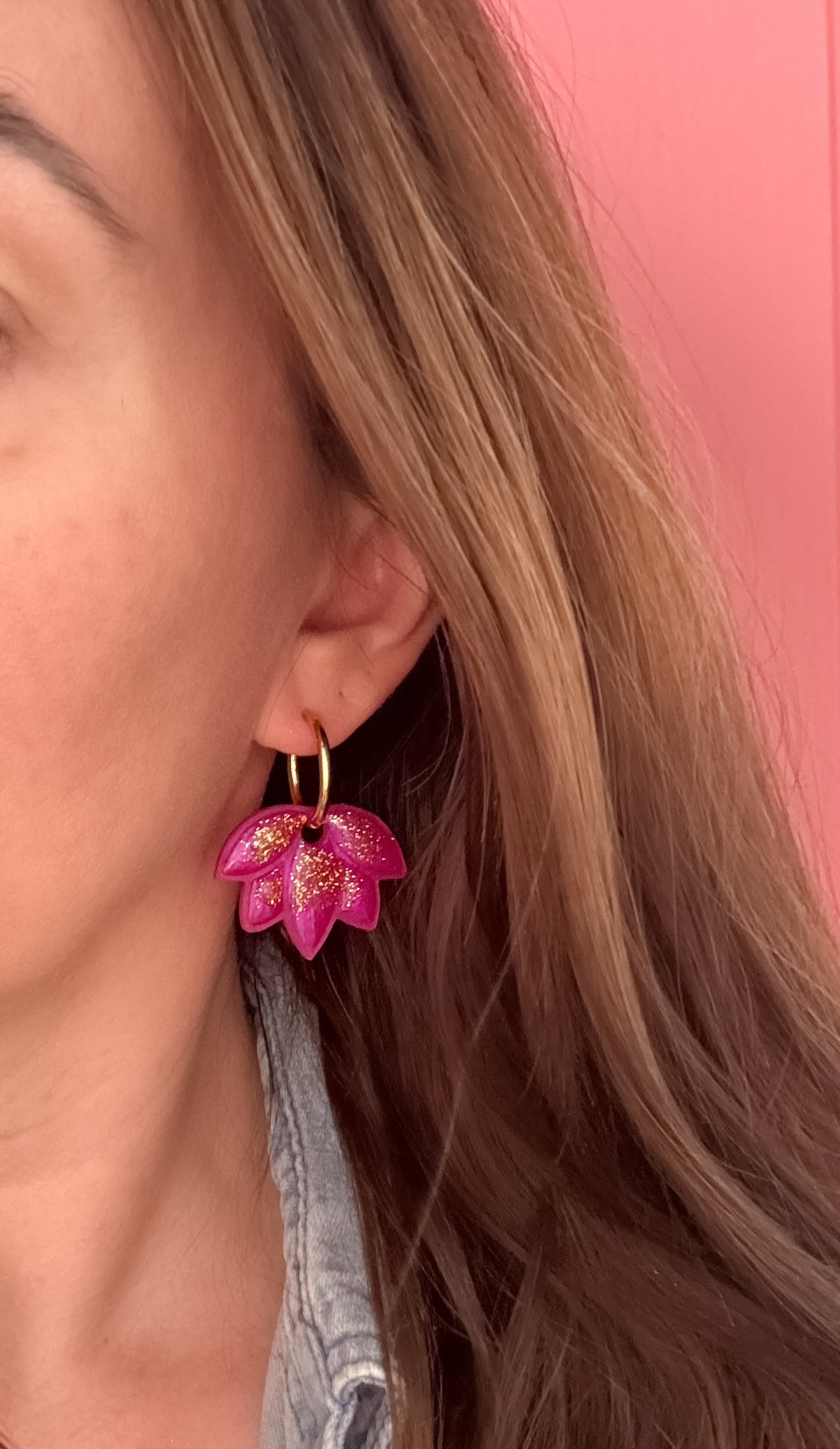 Moule silicone pampille FLEUR LOTUS - 6 paires