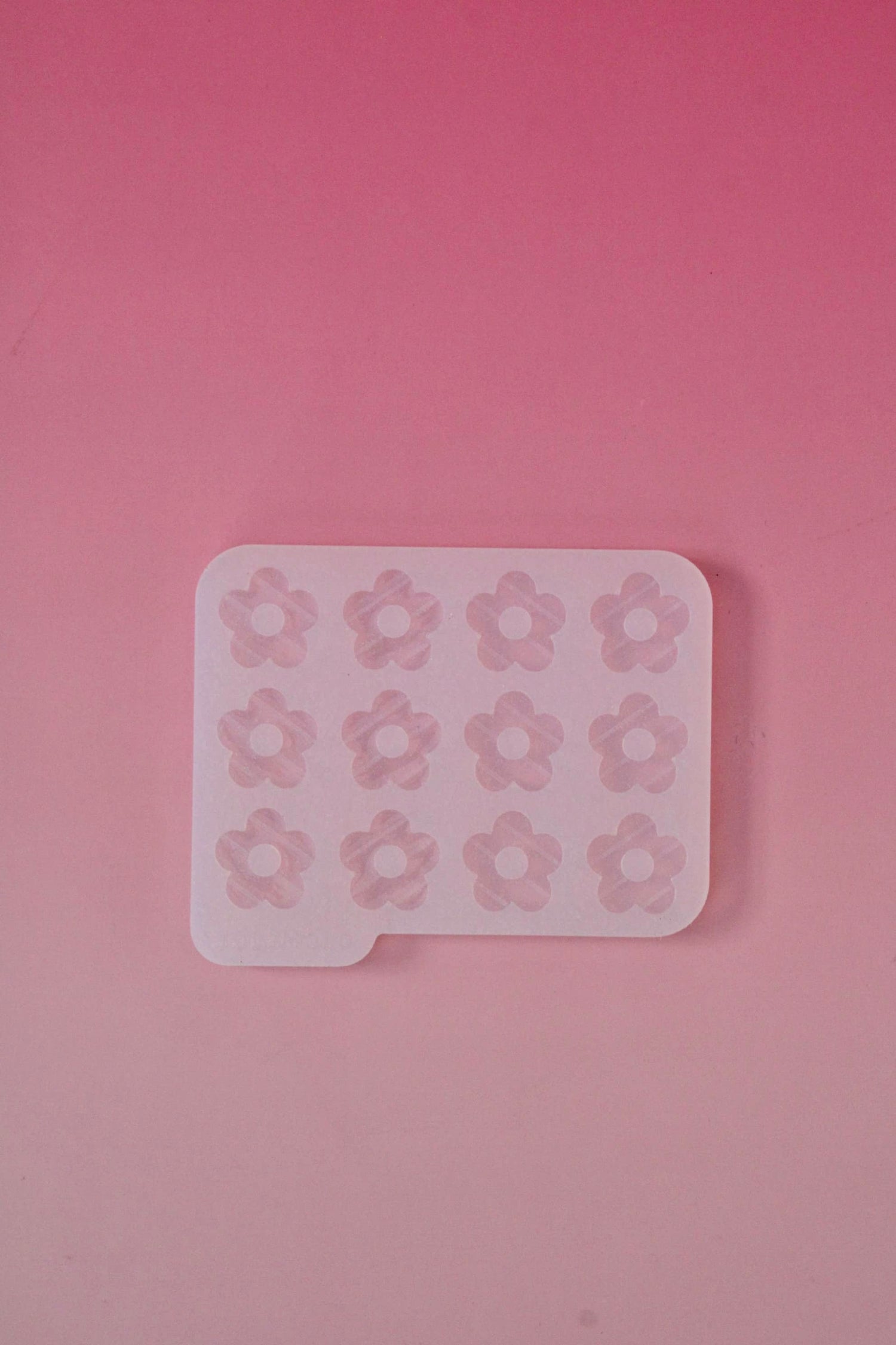 Moule silicone pampille PETITE FLEUR RAYURES  - 6 paires