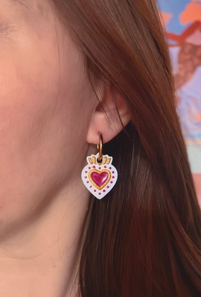 Moule silicone pampille COEUR ROYAL - 6 paires