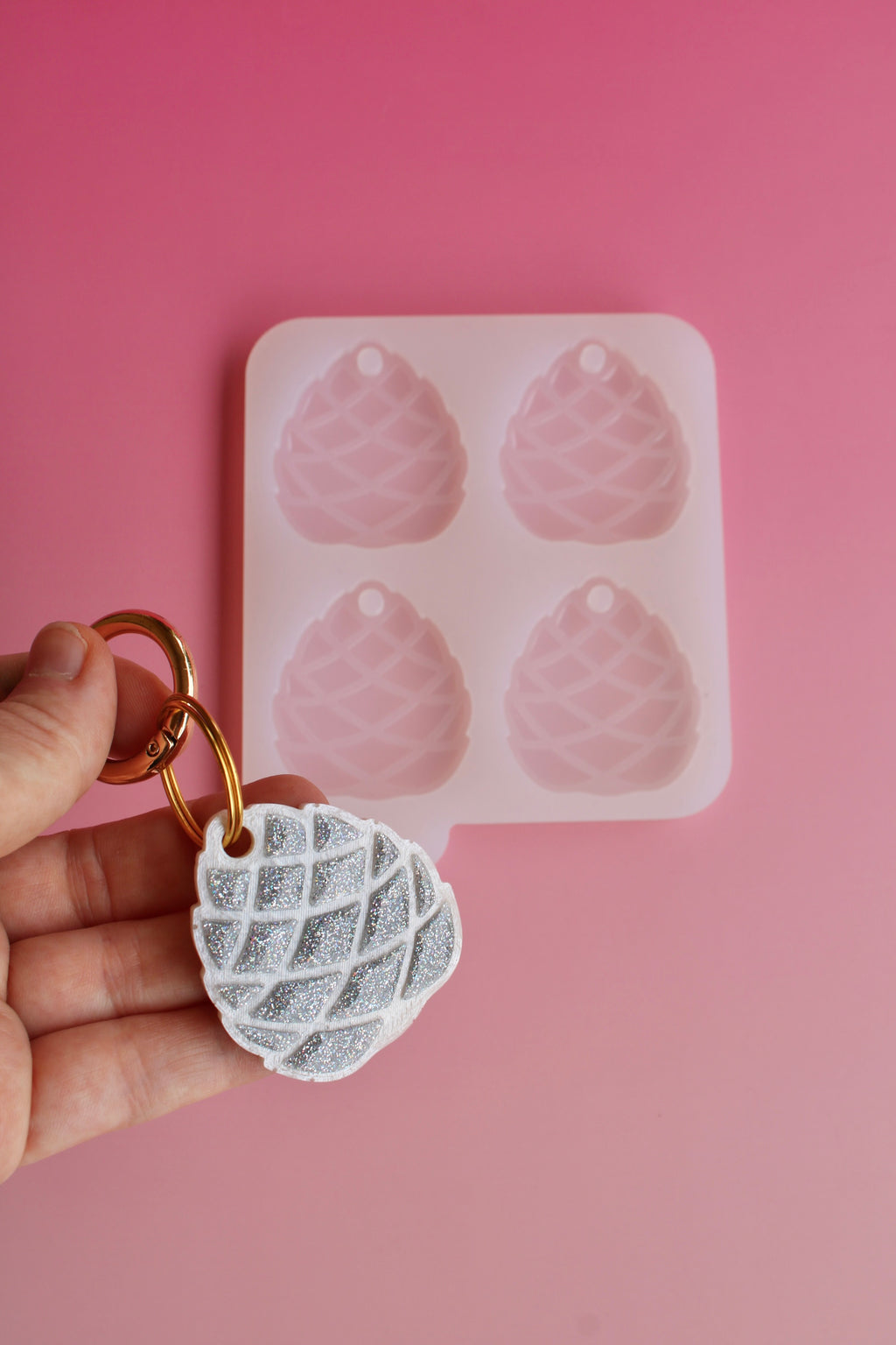 Moule silicone médaille POMME DE PIN