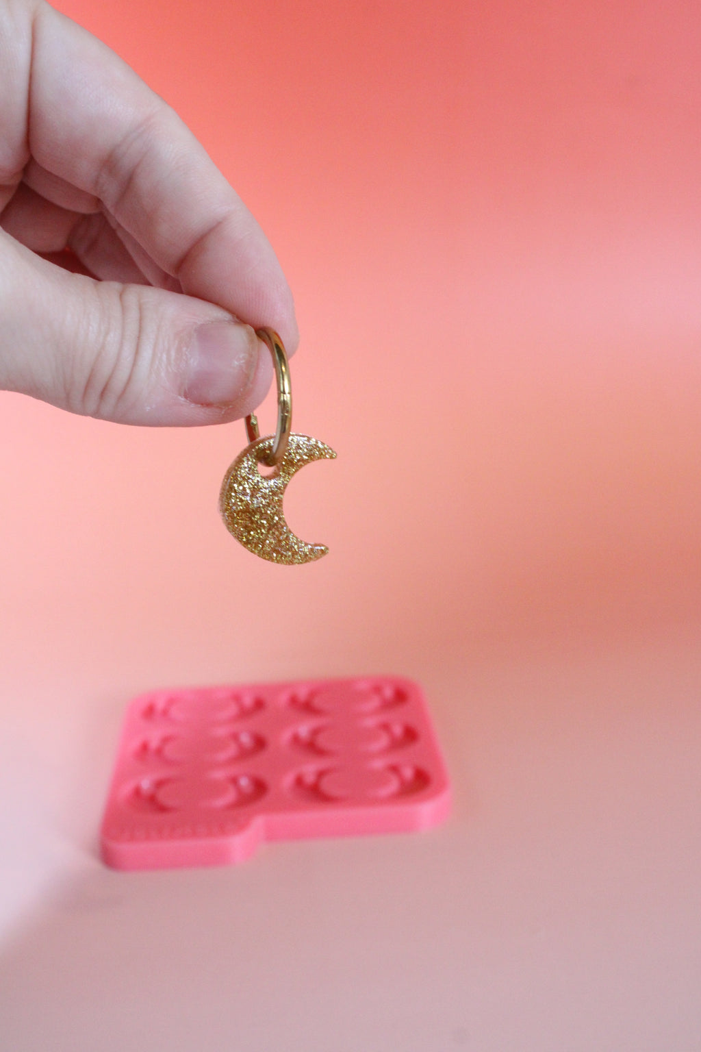 Moule silicone pampille LUNE - 6 paires