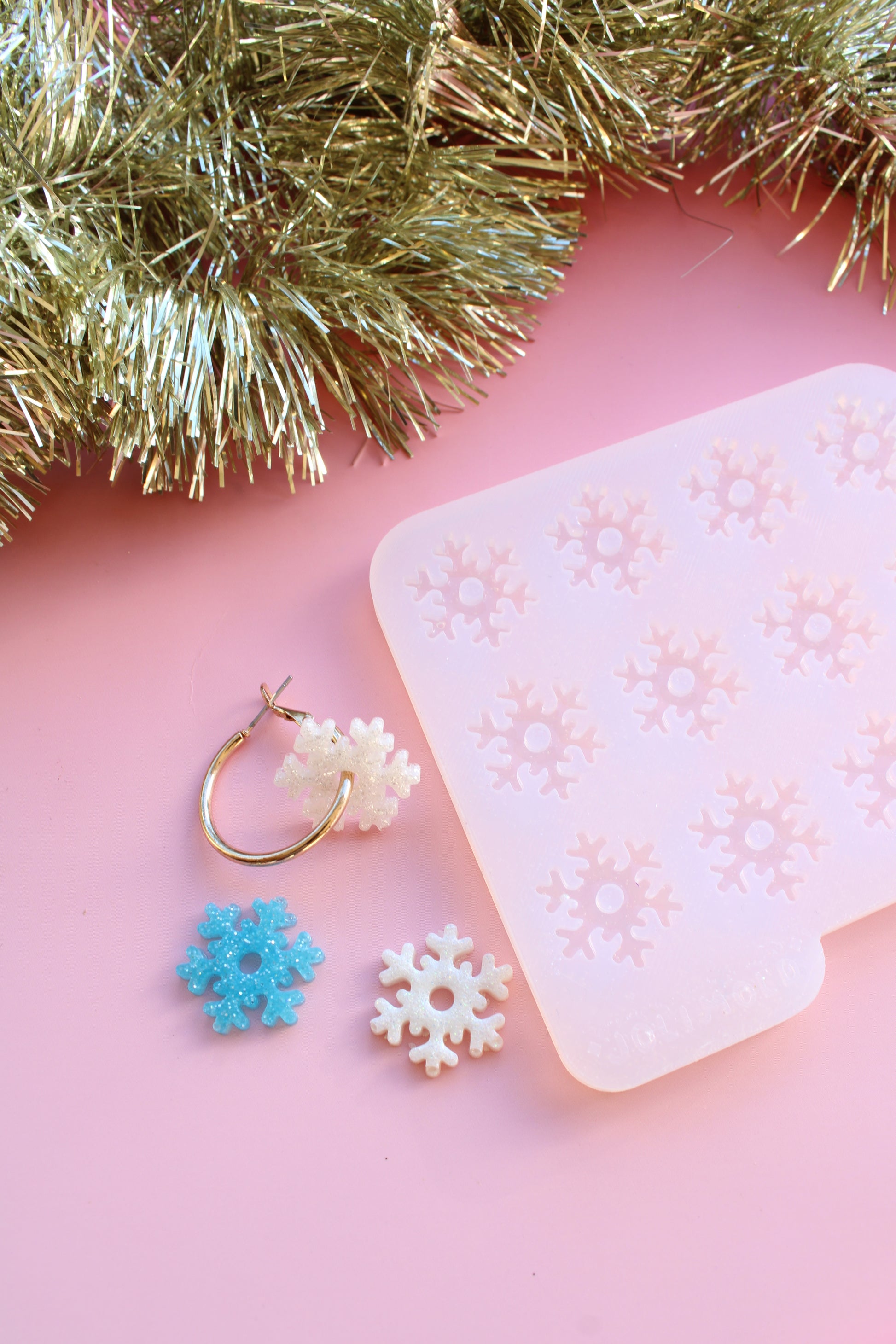 Moule silicone pampille FLOCON - 6 paires