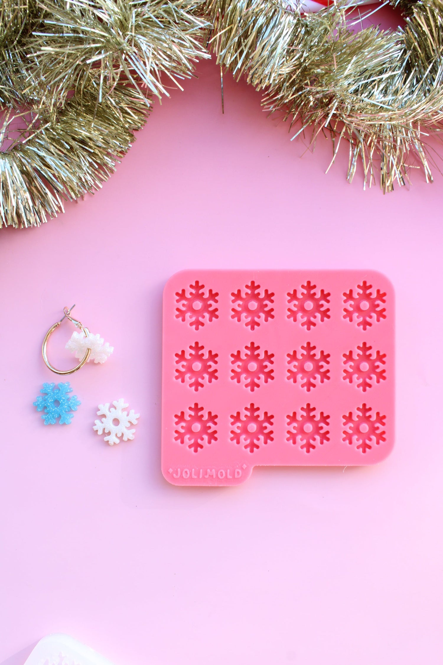Snowflake tassel silicone mold - 6 pairs