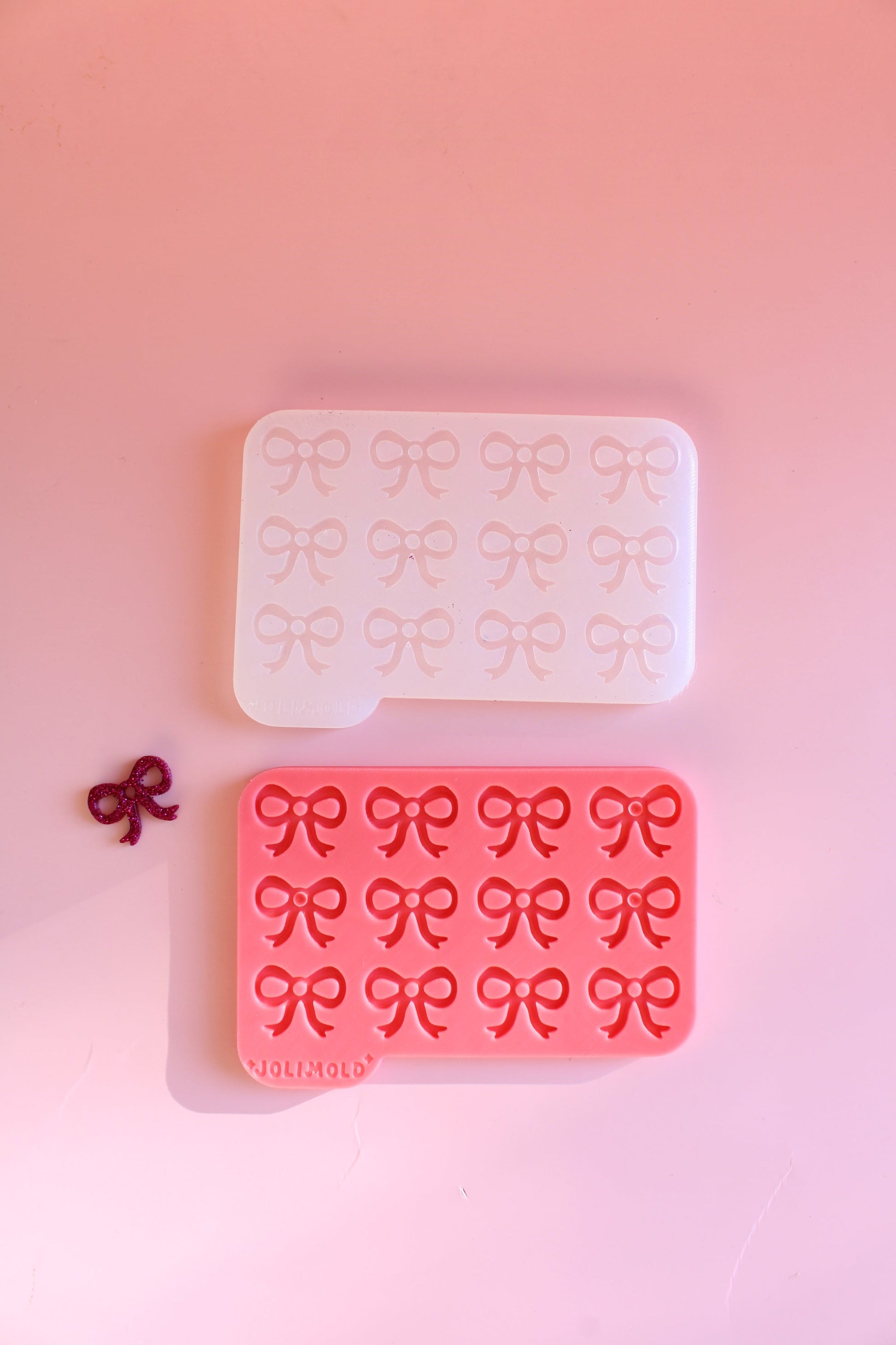 Moule silicone pampille NOEUD RUBAN - 6 paires